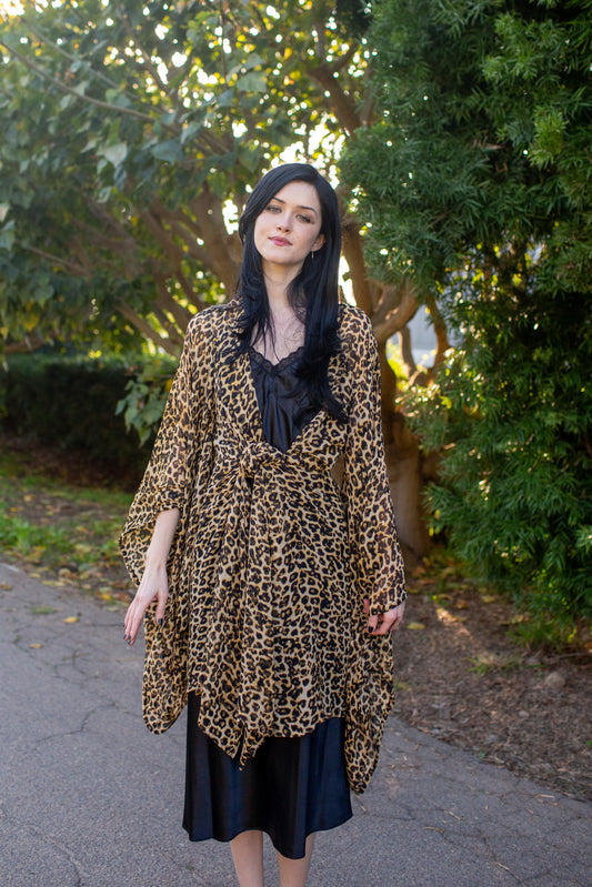 Jacara Leopard Kimono