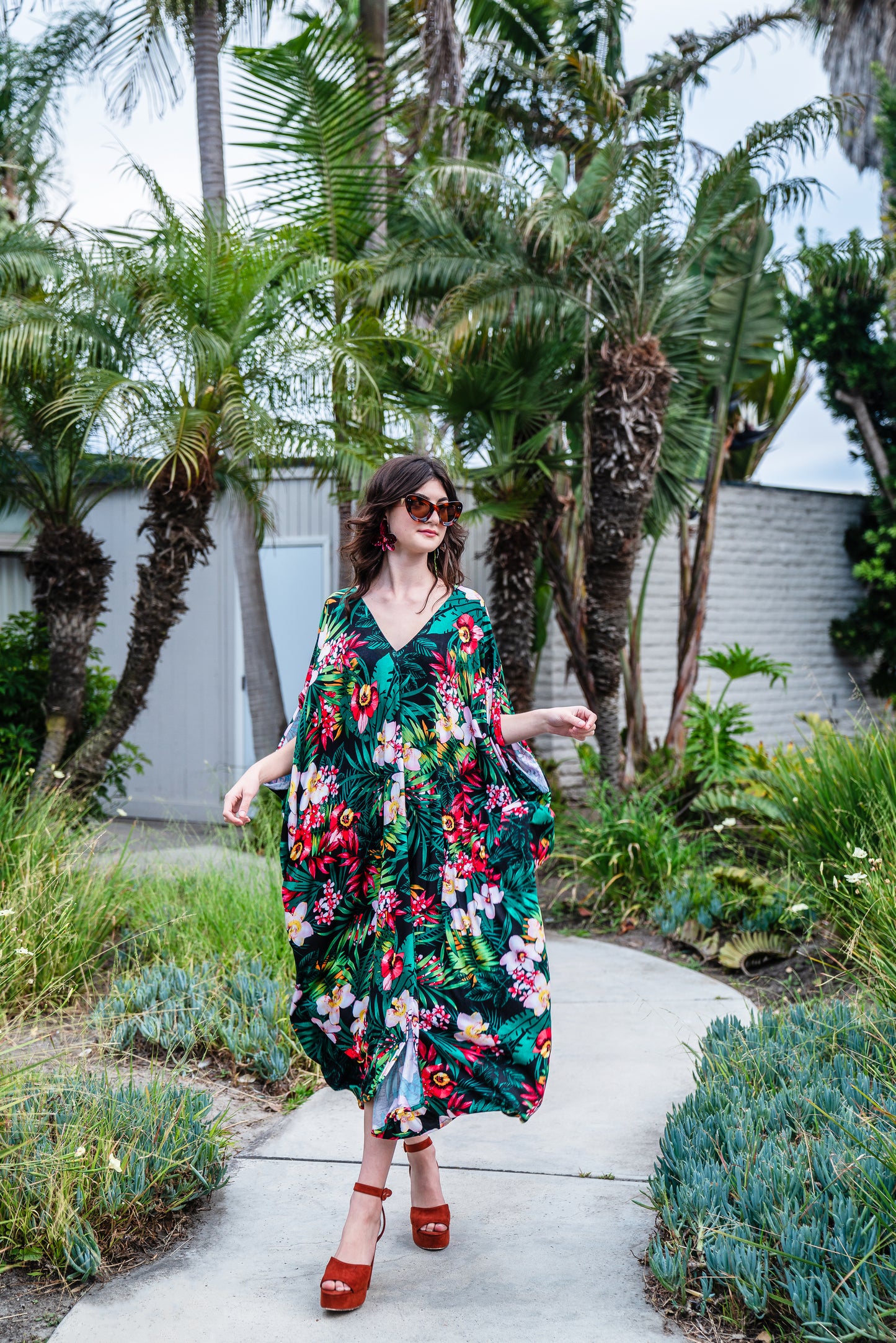 Jungle Orchid Caftan