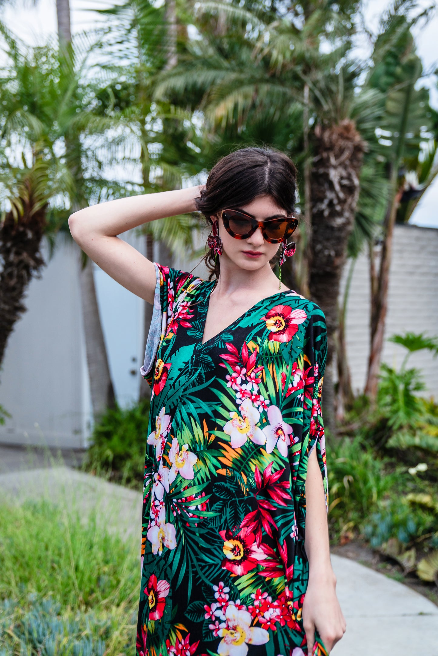 Jungle Orchid Caftan