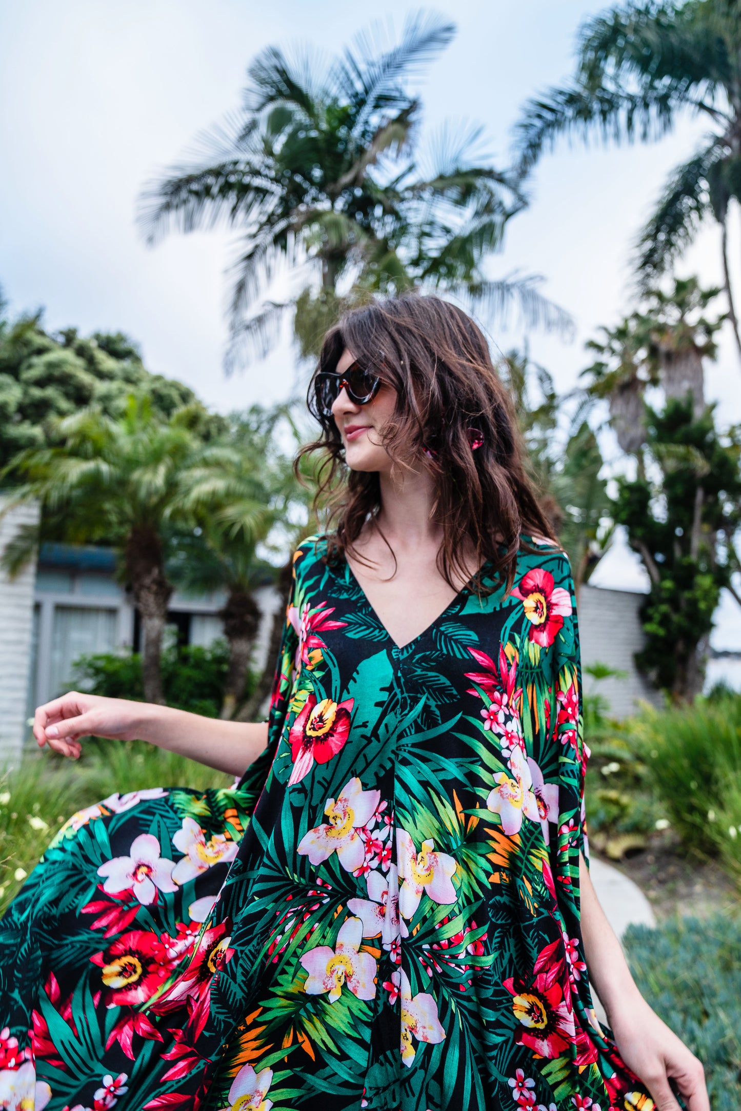 Jungle Orchid Caftan