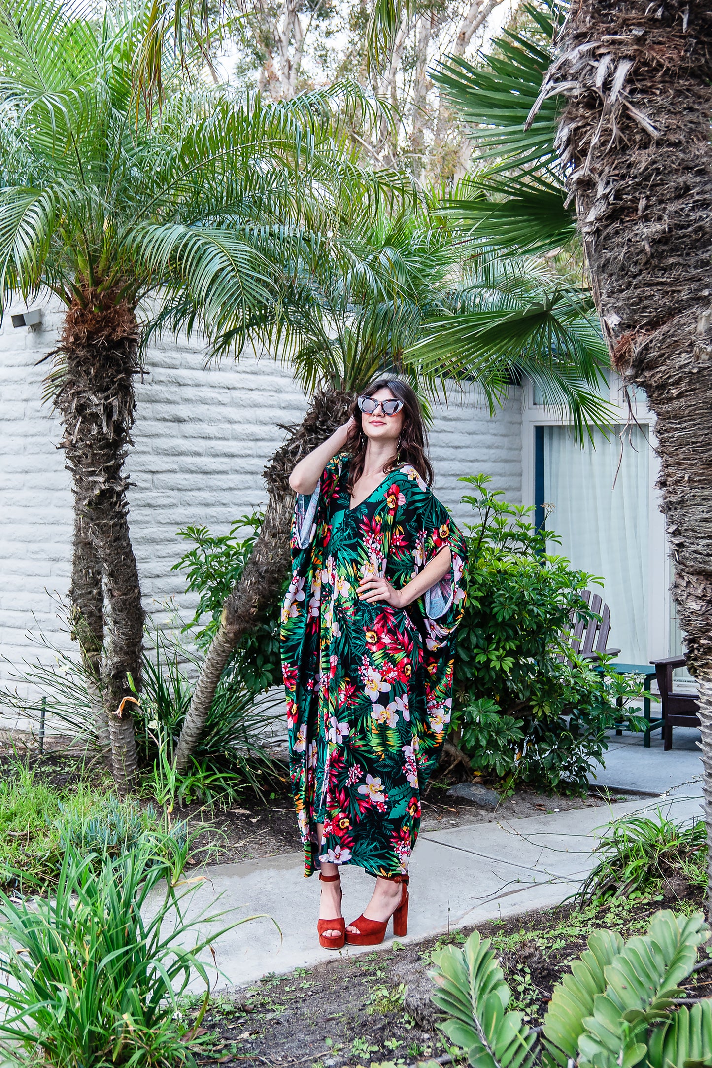 Jungle Orchid Caftan