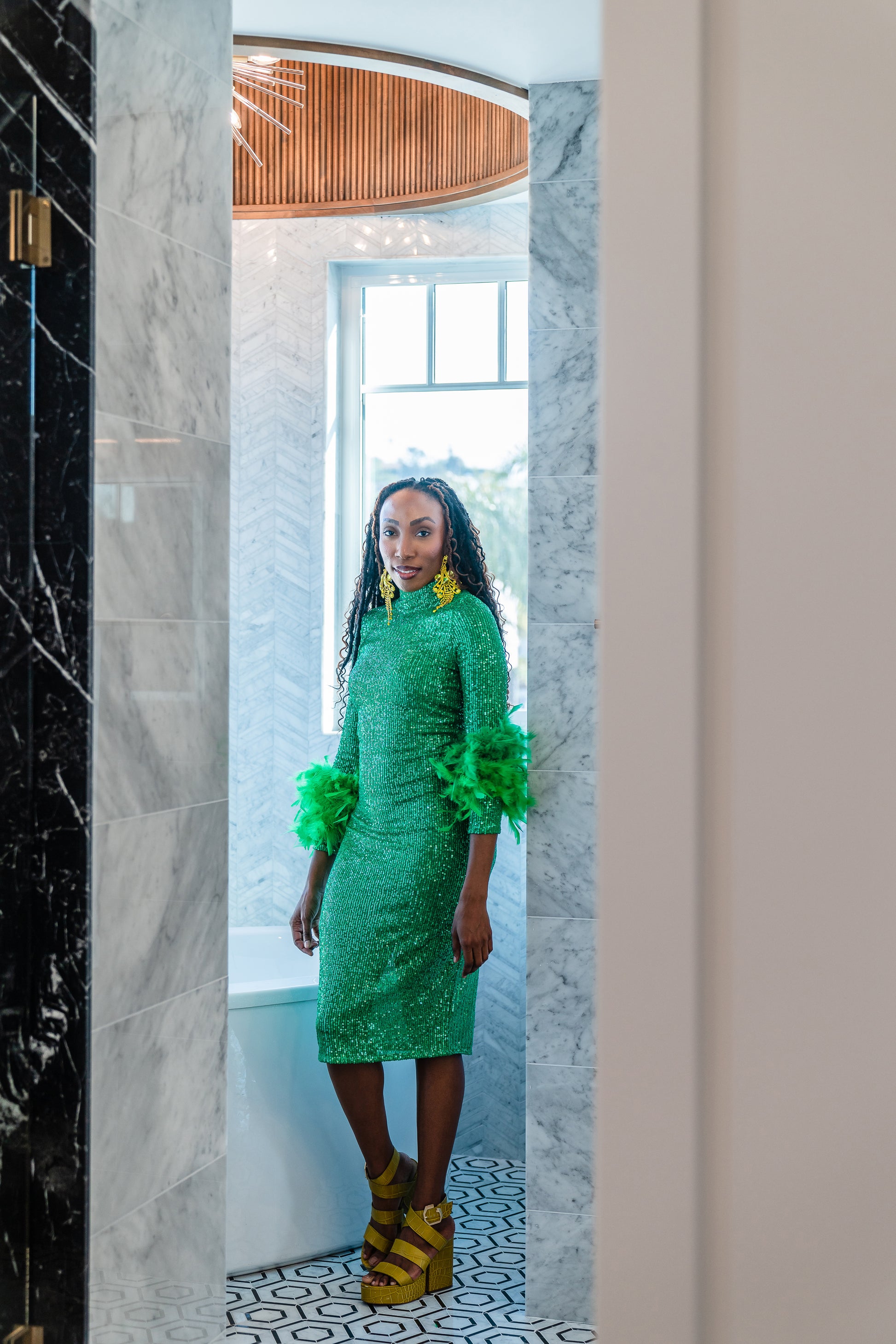 Julianne Dress in Parakeet Green Jennafer Grace Julianne Dress in Parakeet Green Jennafer Grace