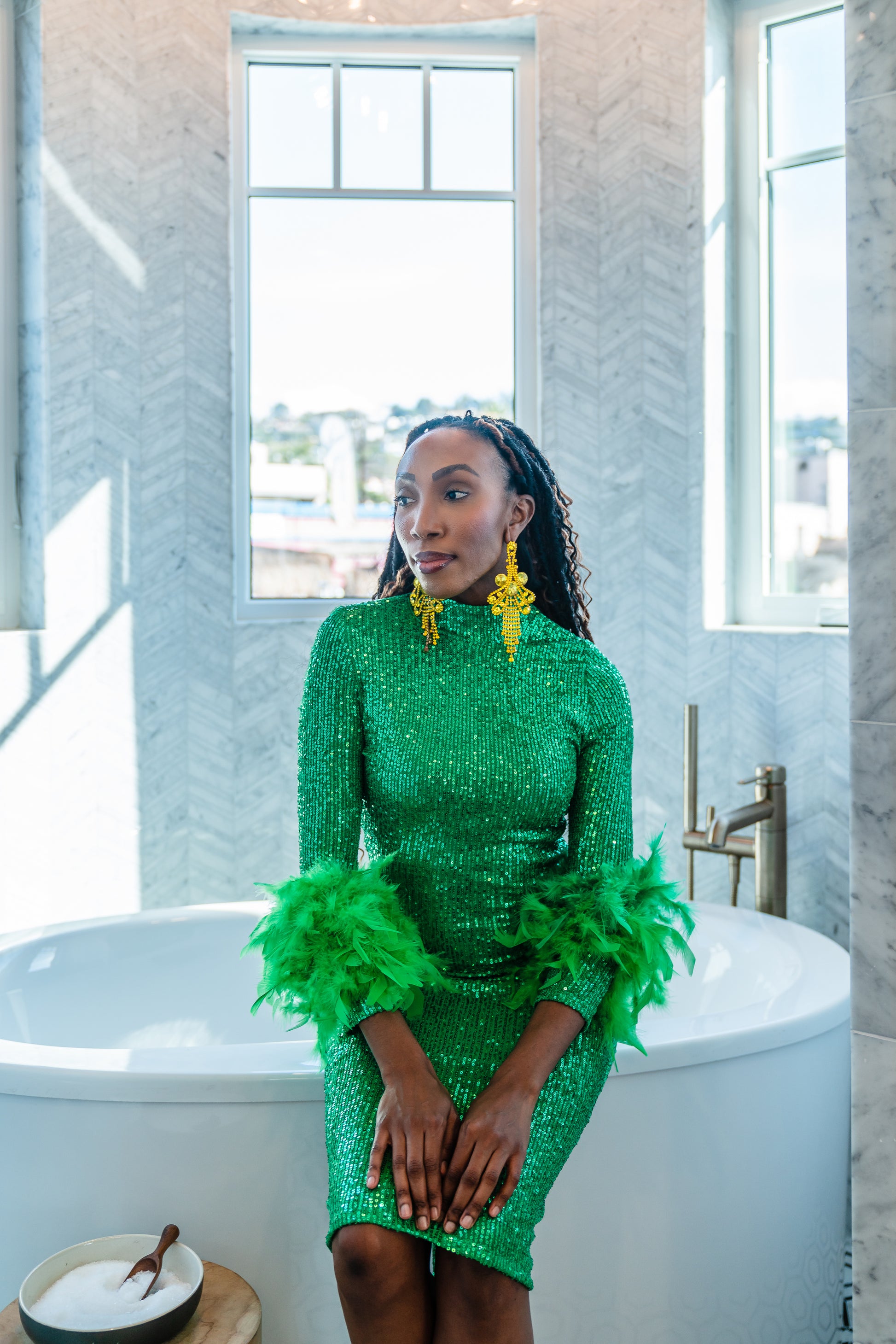 Julianne Dress in Parakeet Green Jennafer Grace Julianne Dress in Parakeet Green Jennafer Grace