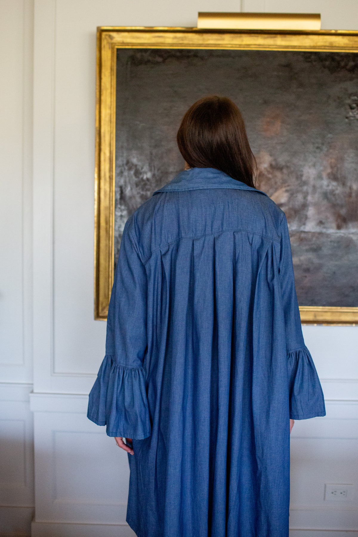 Cordelia Driving Coat in Chambray PRE-ORDER