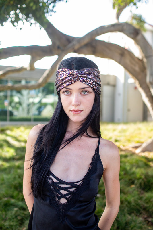 Leopard Shine Twist Headband