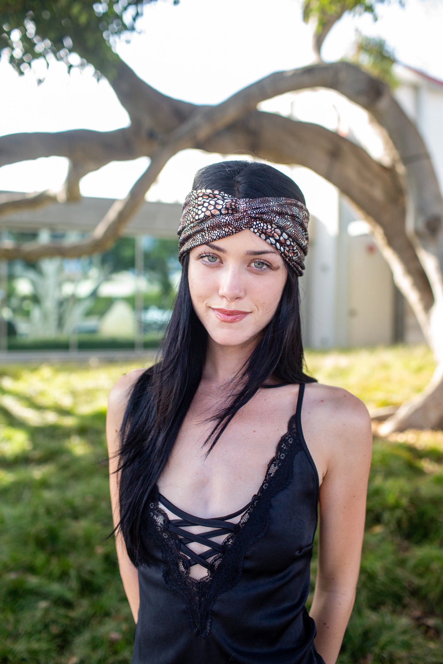 Leopard Shine Twist Headband