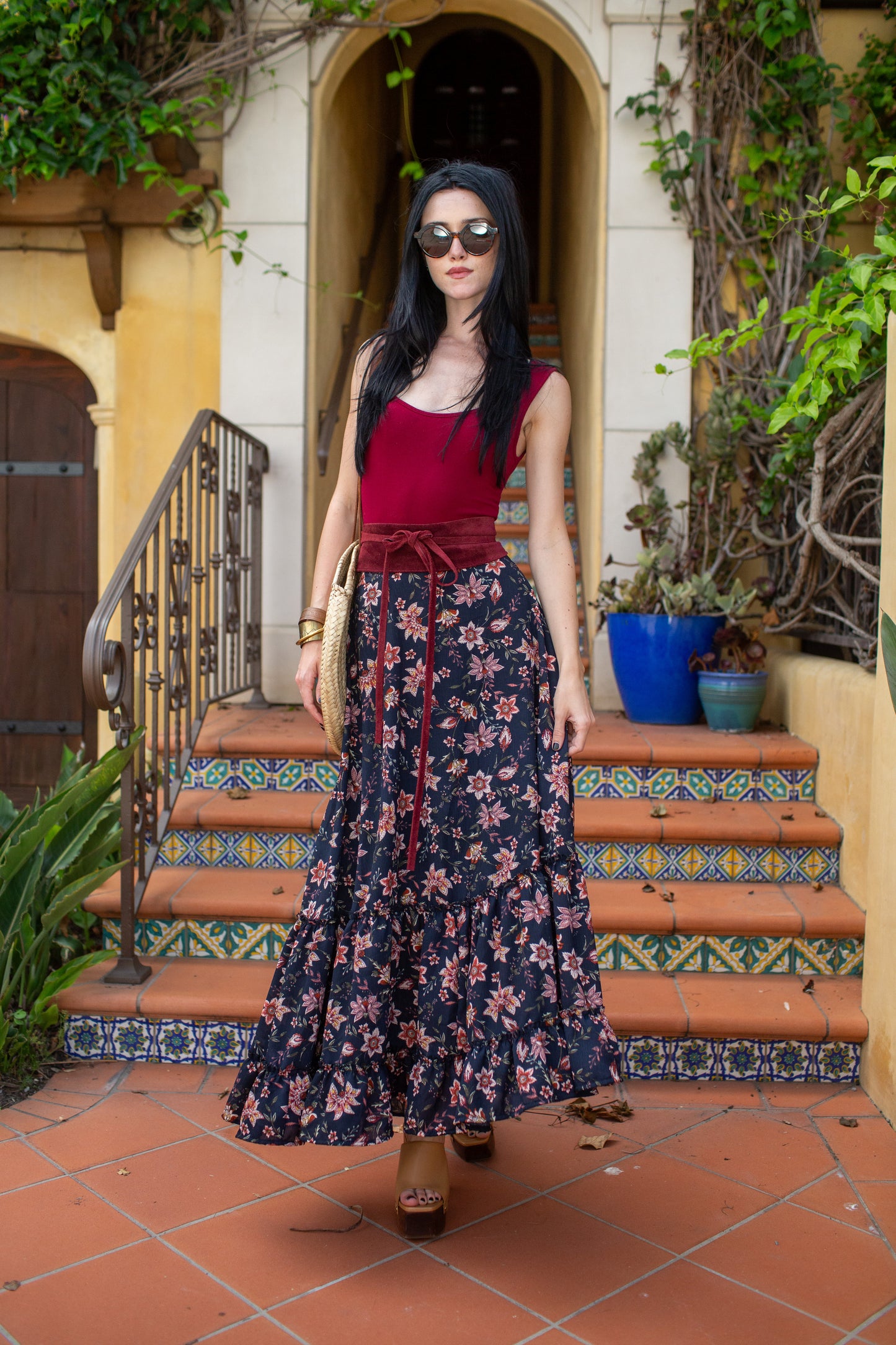 Liberty Flower Maxi-Skirt
