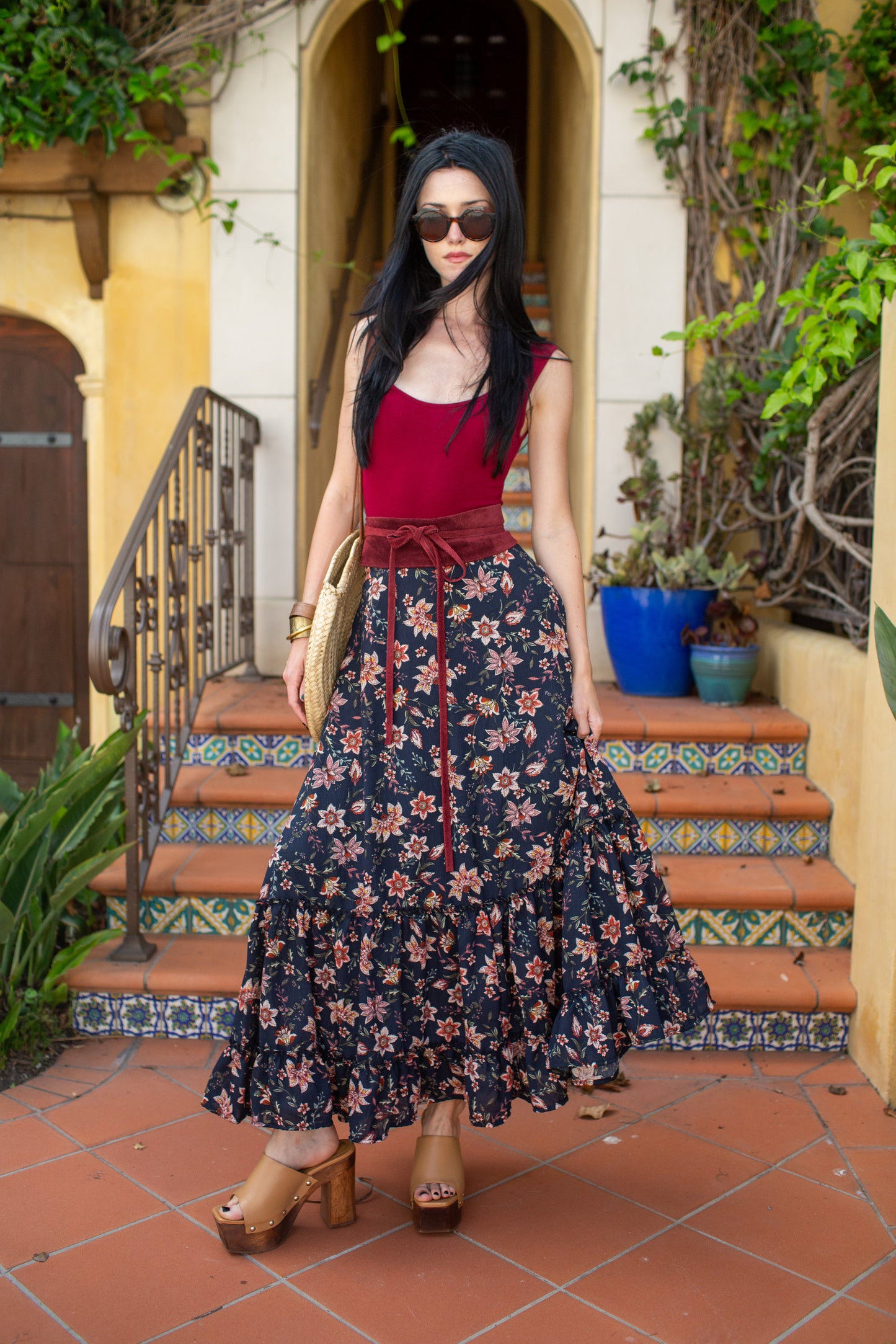 Liberty Flower Maxi-Skirt