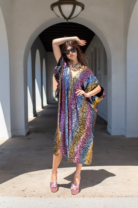 Lucienne Leopard Caftan Kaftan Dress
