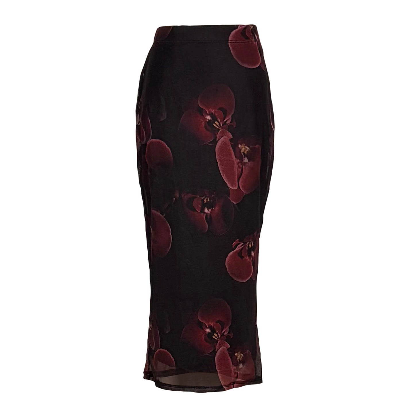 Lucy Pencil Skirt in Black Orchid