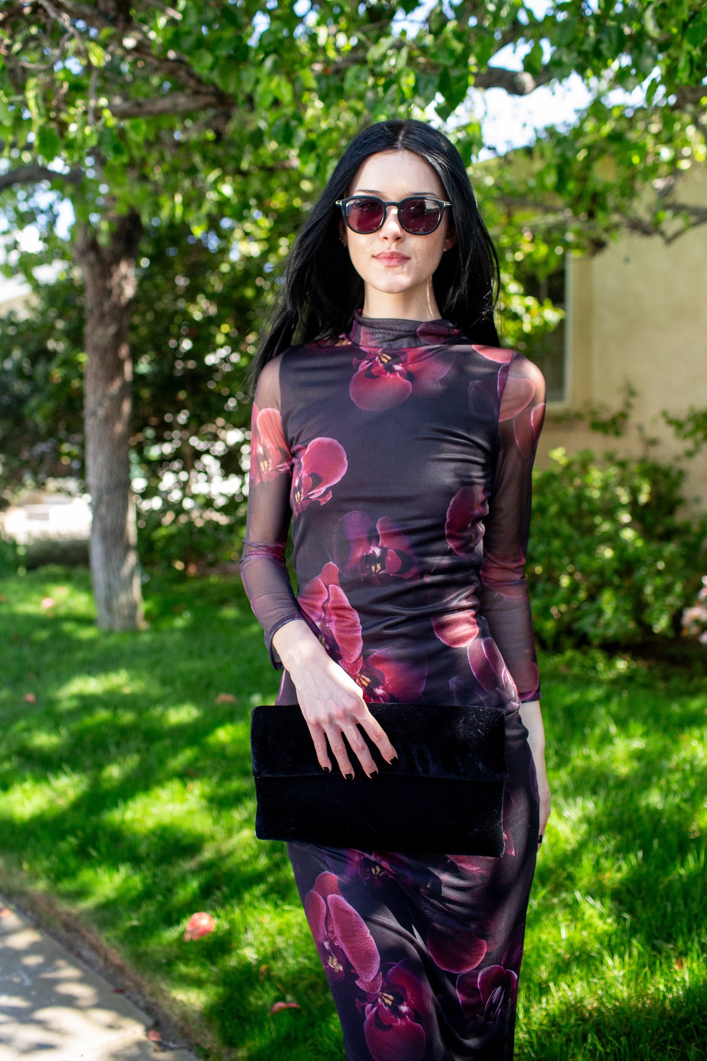 Lucy Long Sleeve Top in Black Orchid
