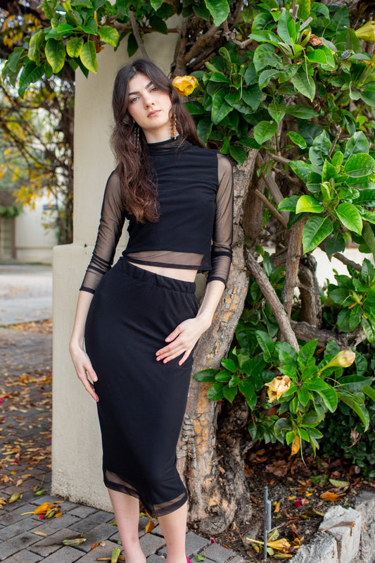 Lucy Pencil Skirt in Eclipse PRE-ORDER