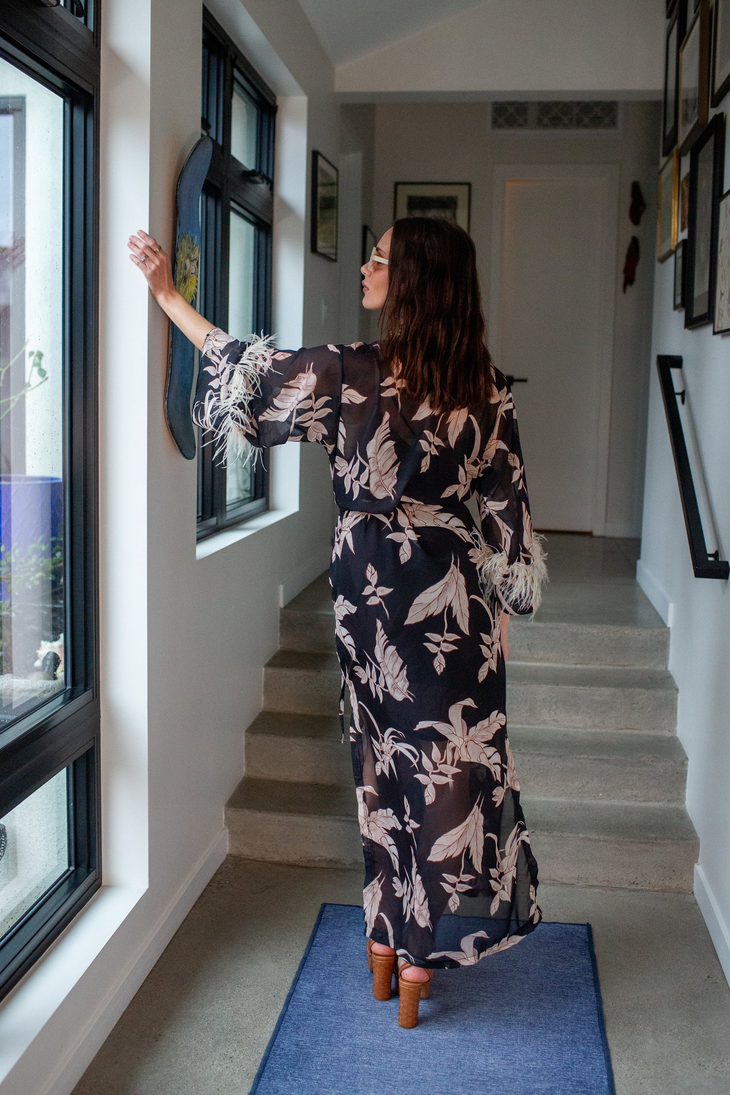 Marlene Wrap Dress in Tropic Noir