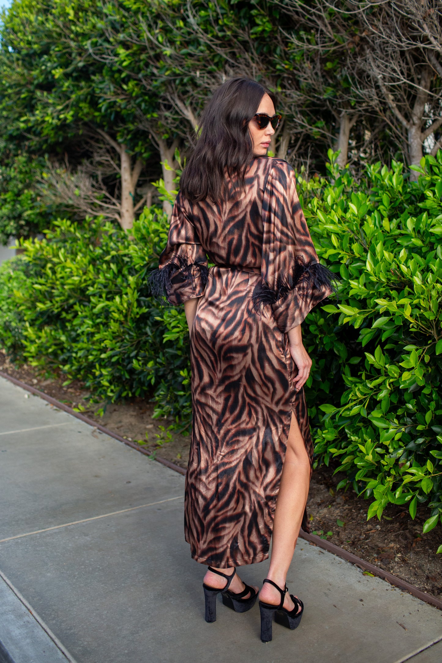 Marlene Wrap Dress in Night Flame