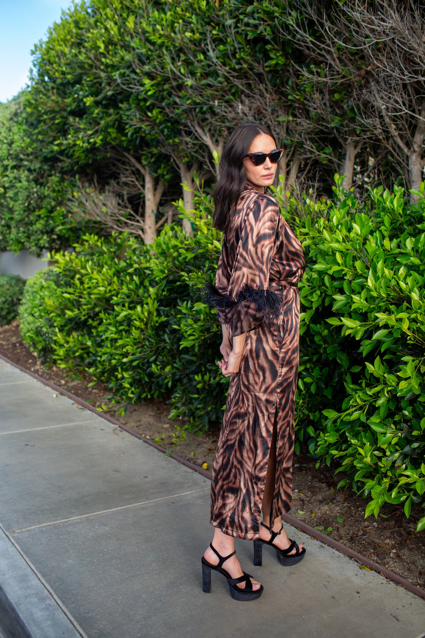 Marlene Wrap Dress in Night Flame