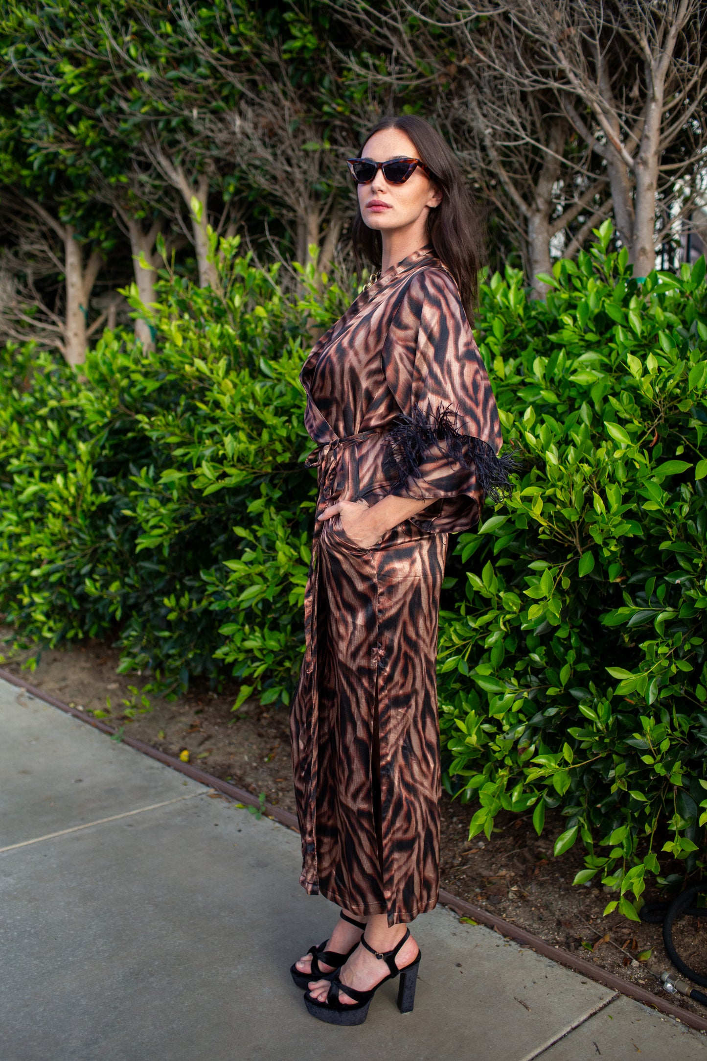 Marlene Wrap Dress in Night Flame
