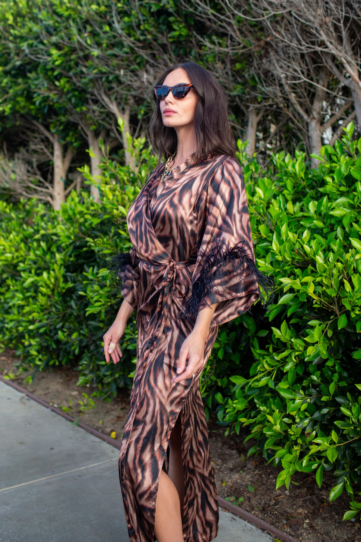 Marlene Wrap Dress in Night Flame