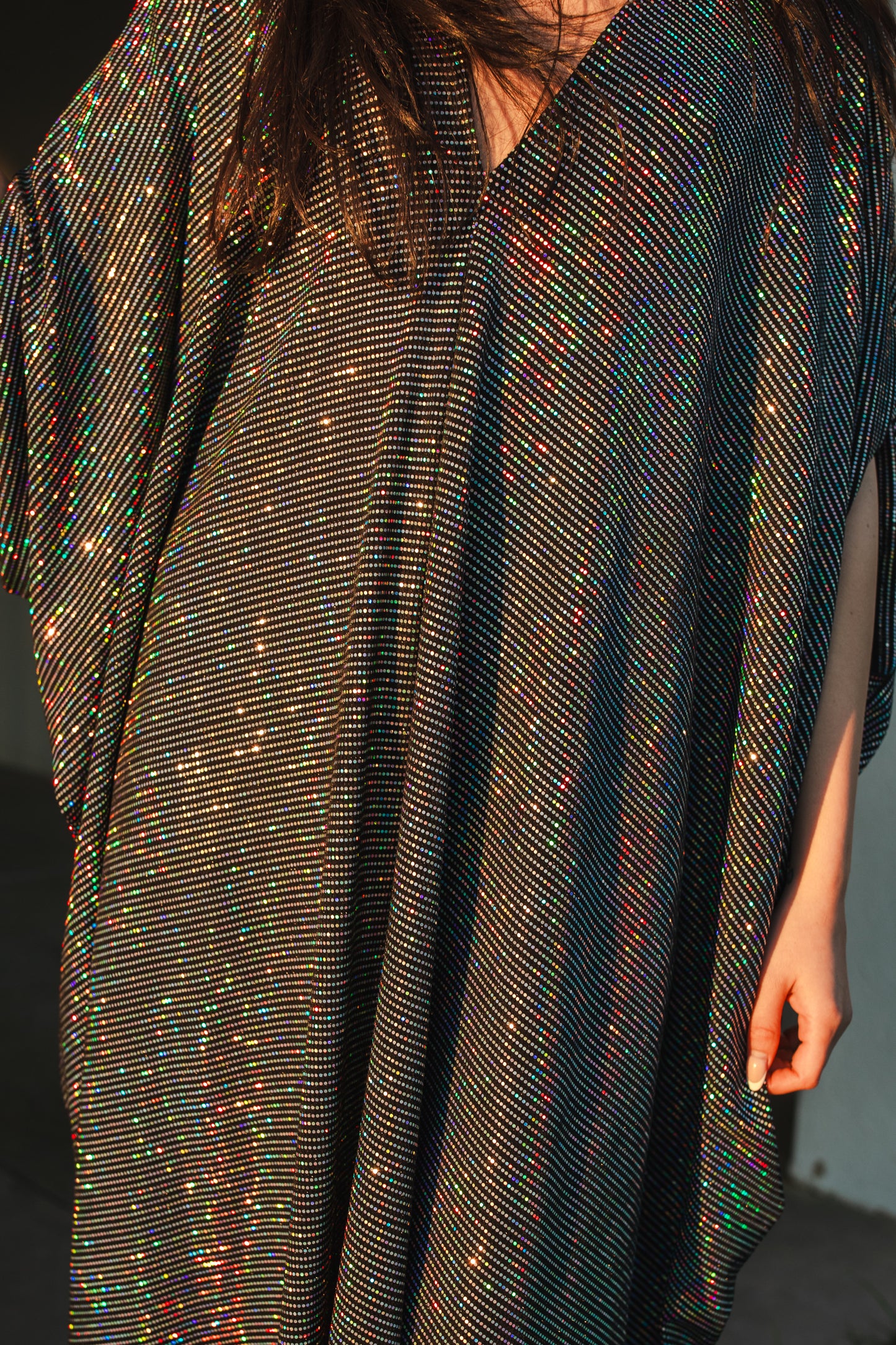 Matrix Hologram Caftan Kaftan Dress