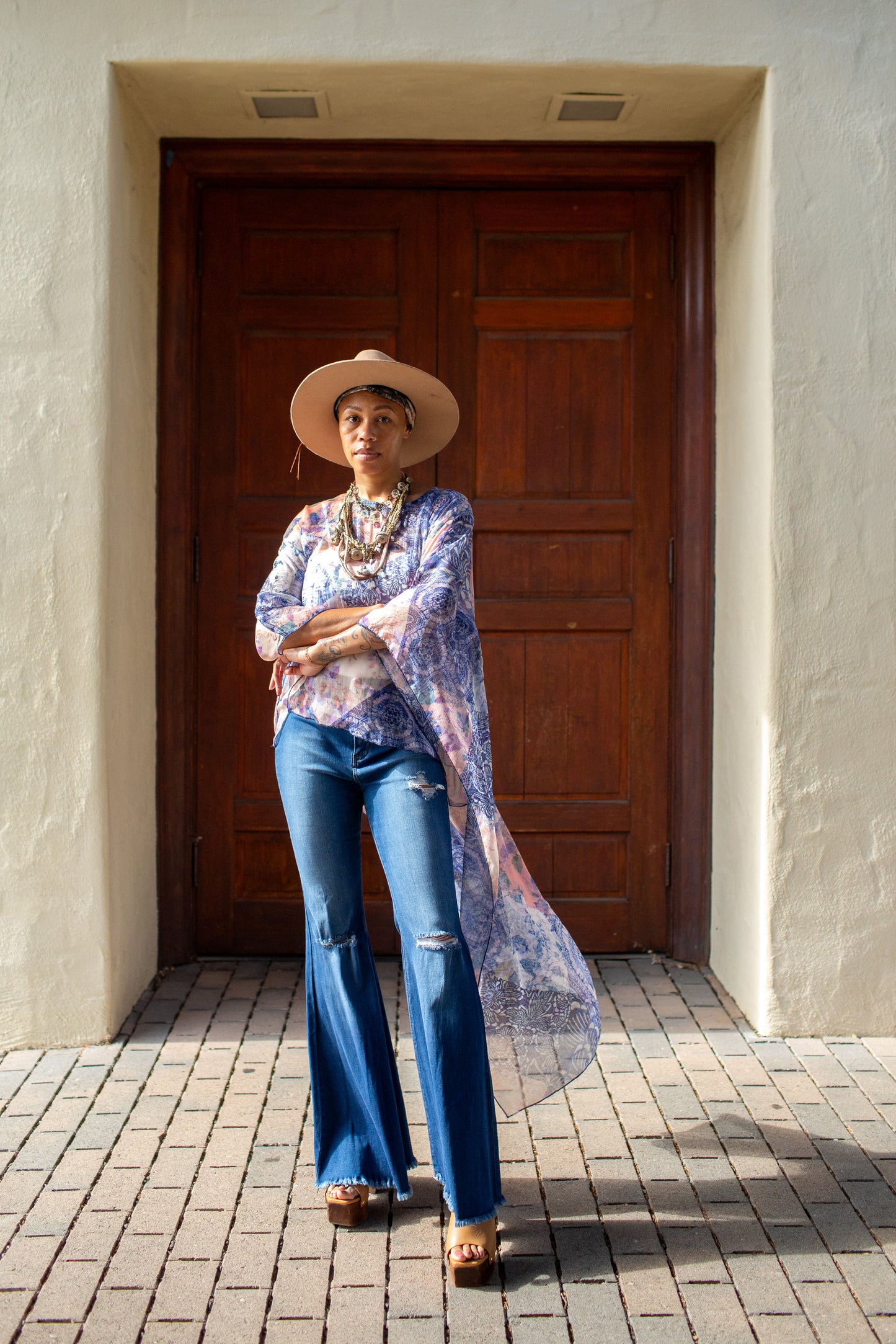 Misty Dawn Float Scarf Top