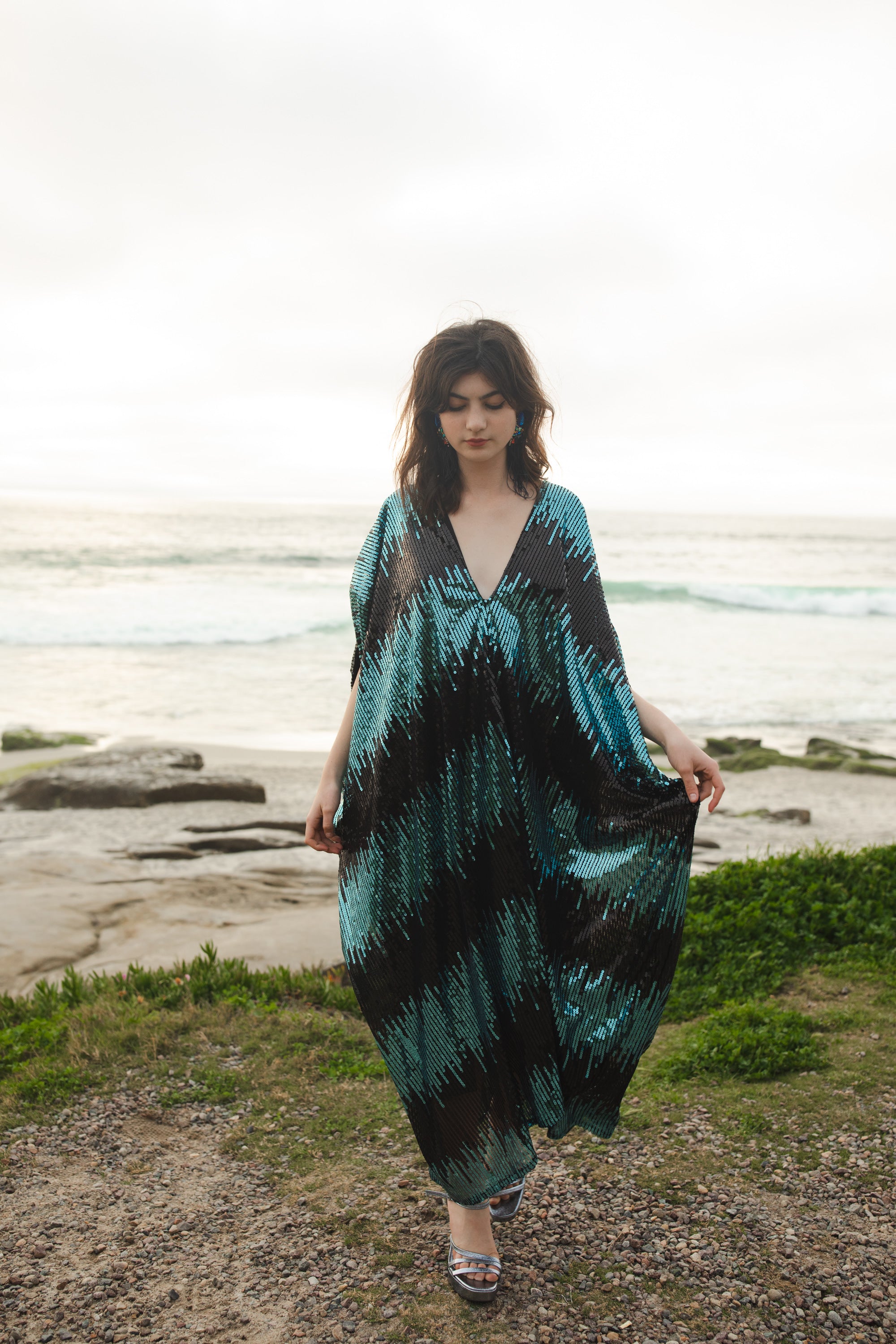 Sequin beach hot sale kaftan