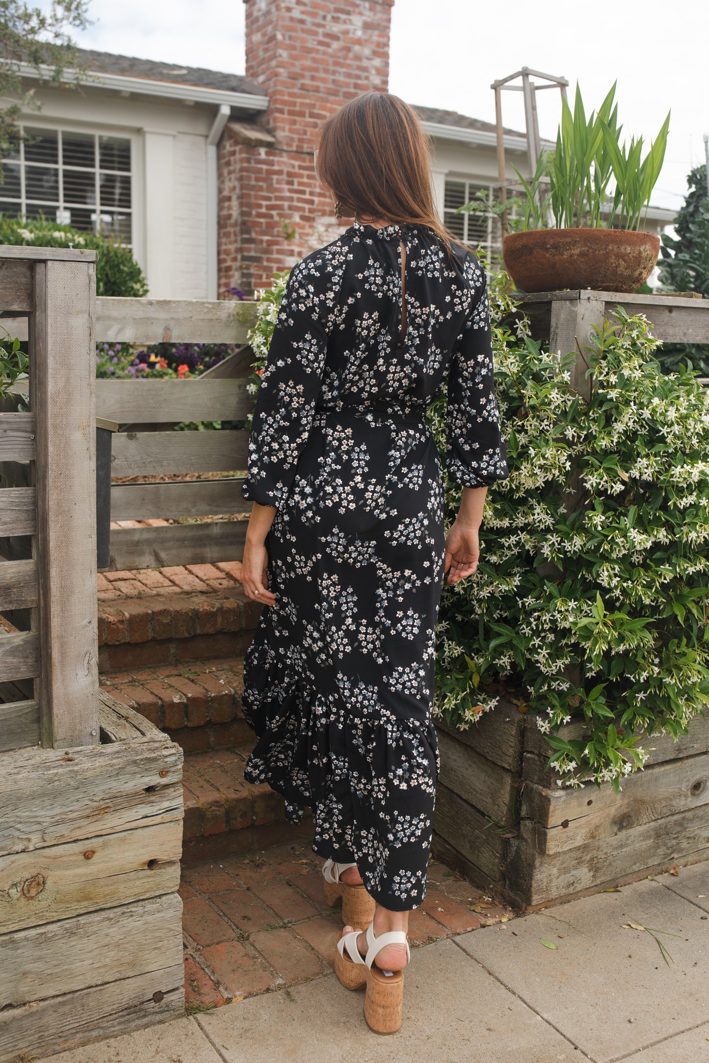 Night Blooming Raglan Maxi Dress