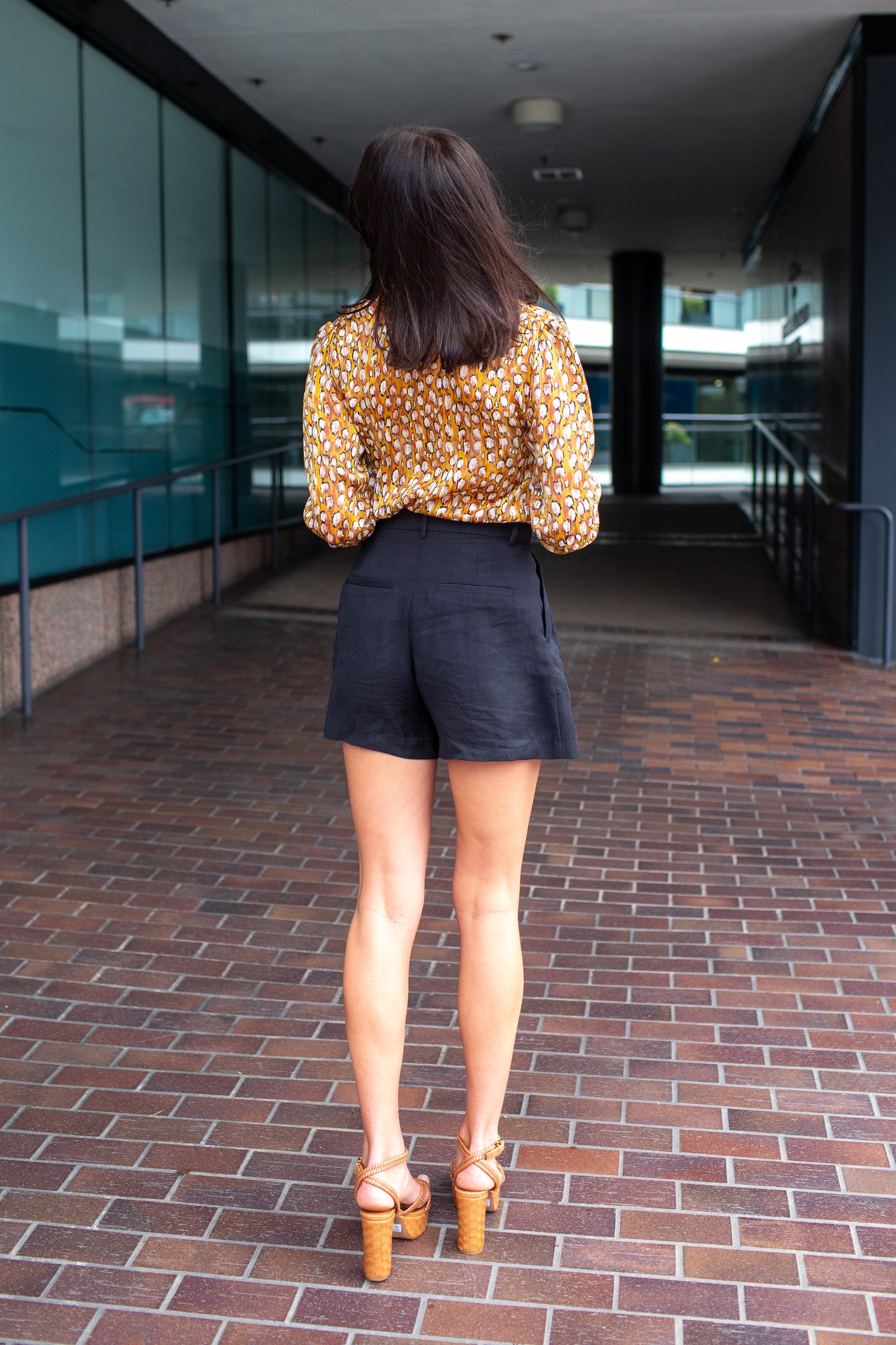 Ocelot Shimmer Tie Blouse