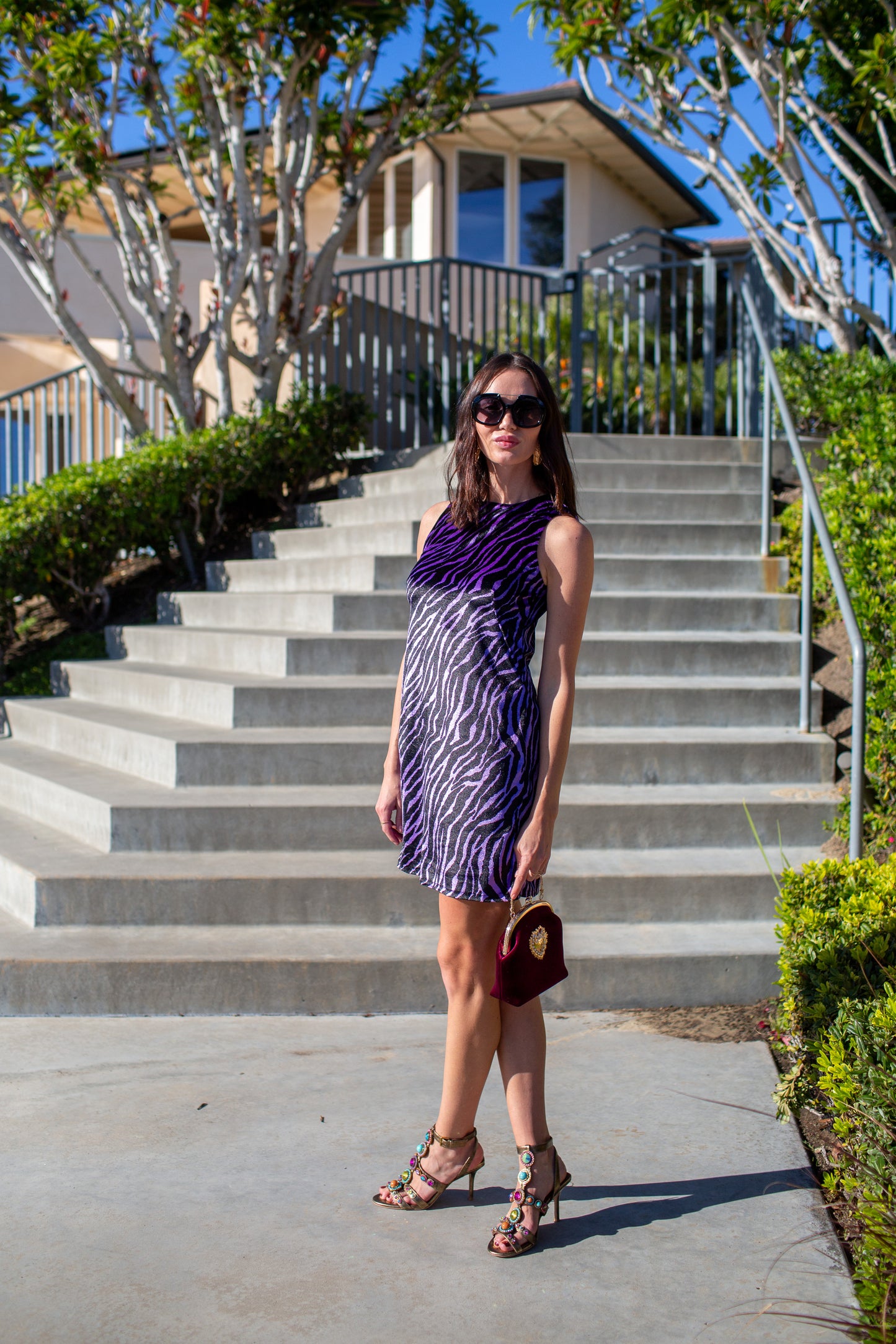 Penelope Mini Dress in Purple Haze - PREORDER
