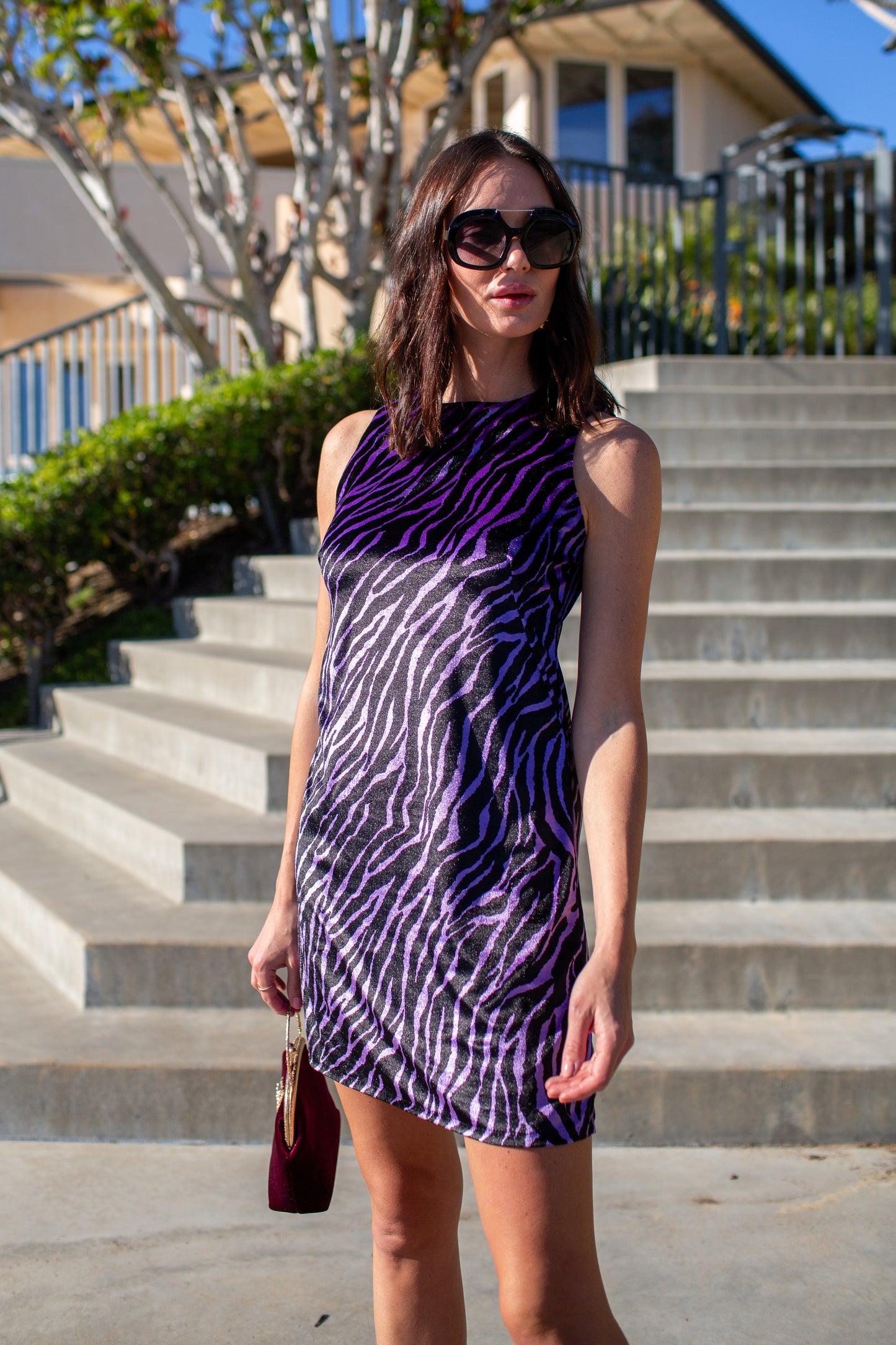 Penelope Mini Dress in Purple Haze - PREORDER