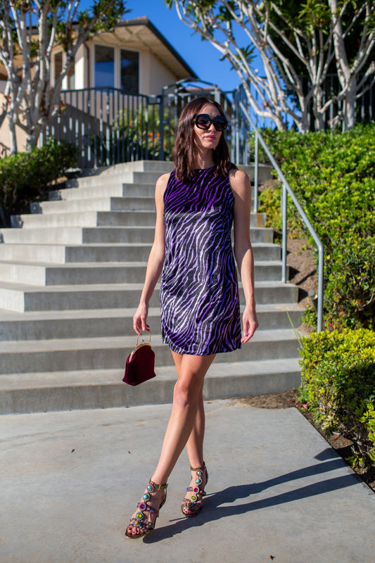 Penelope Mini Dress in Purple Haze - PREORDER