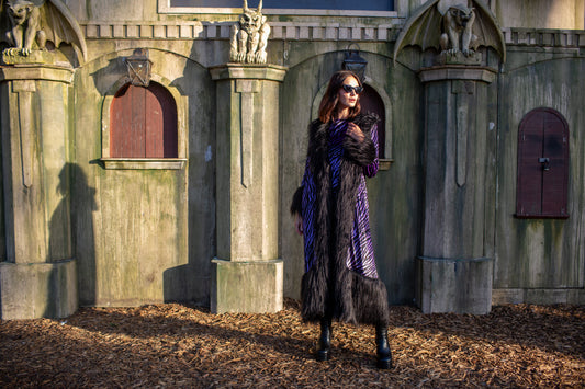 Penny Deluxe Purple Haze Velvet Faux Fur Jacket