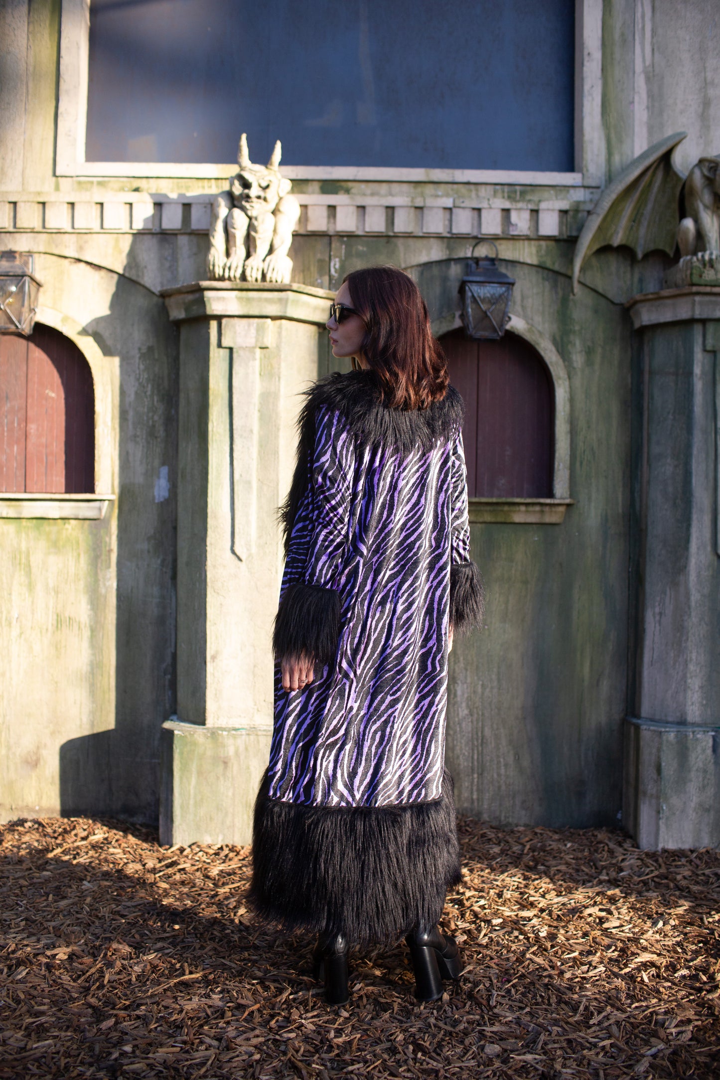 Penny Deluxe Purple Haze Velvet Faux Fur Jacket