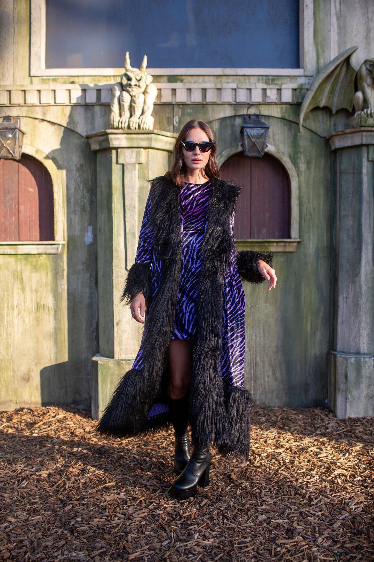 Penny Deluxe Purple Haze Velvet Faux Fur Jacket