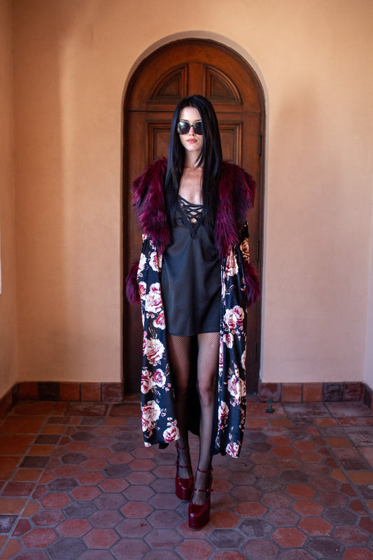 Penny Roses Nouveau Faux Fur Jacket