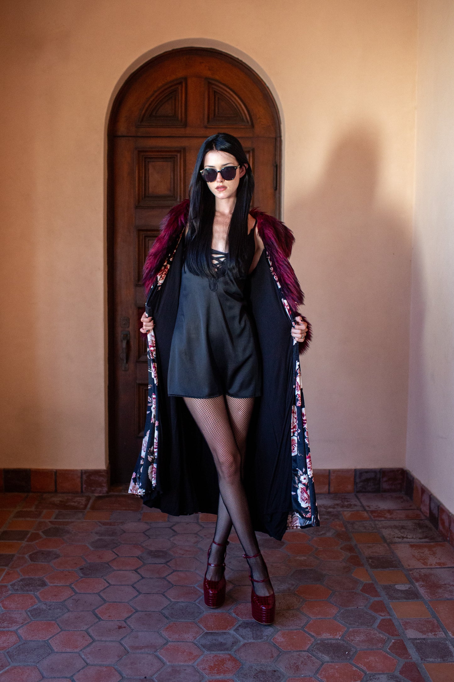 Penny Roses Nouveau Faux Fur Jacket