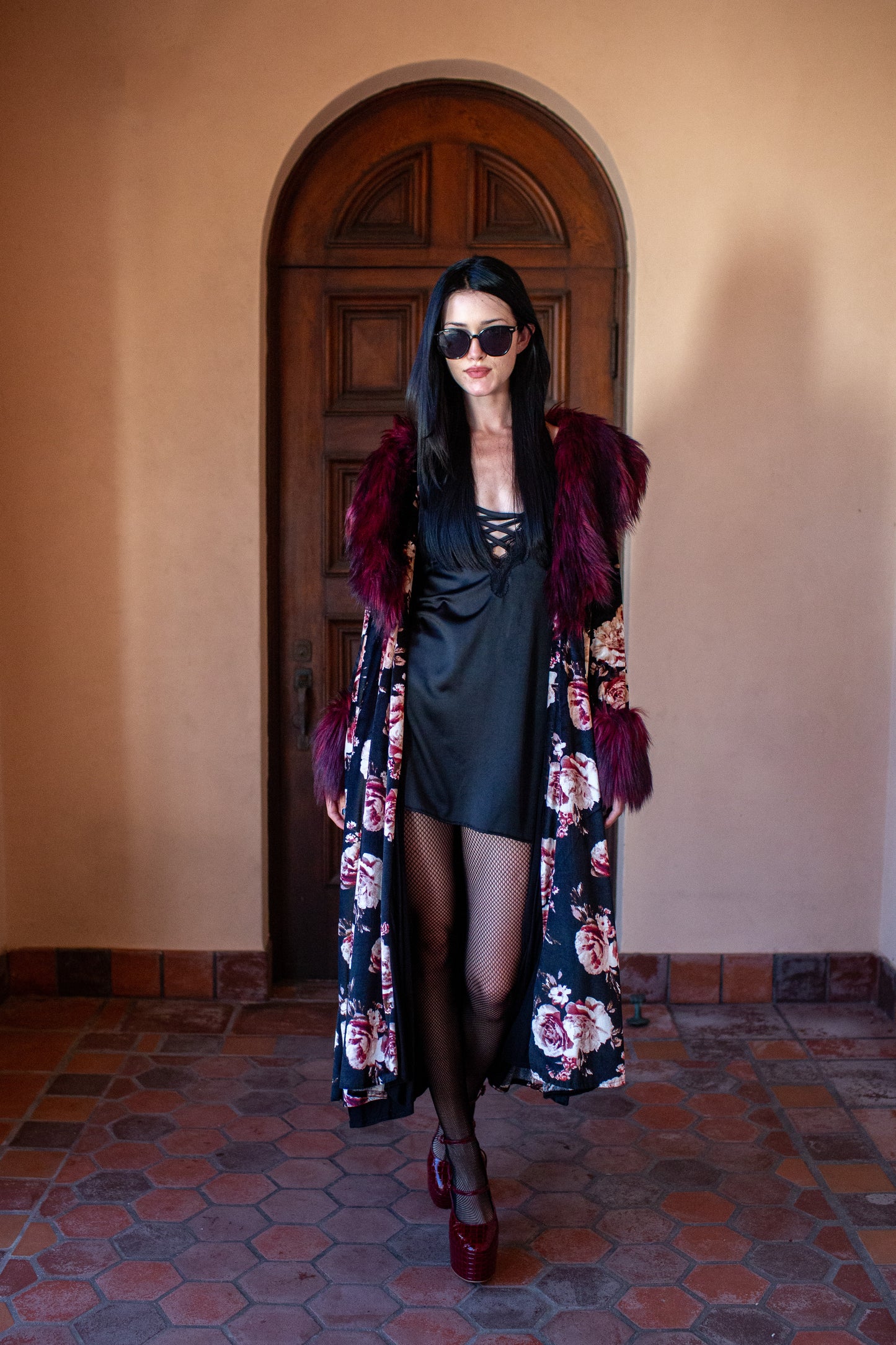 Penny Roses Nouveau Faux Fur Jacket