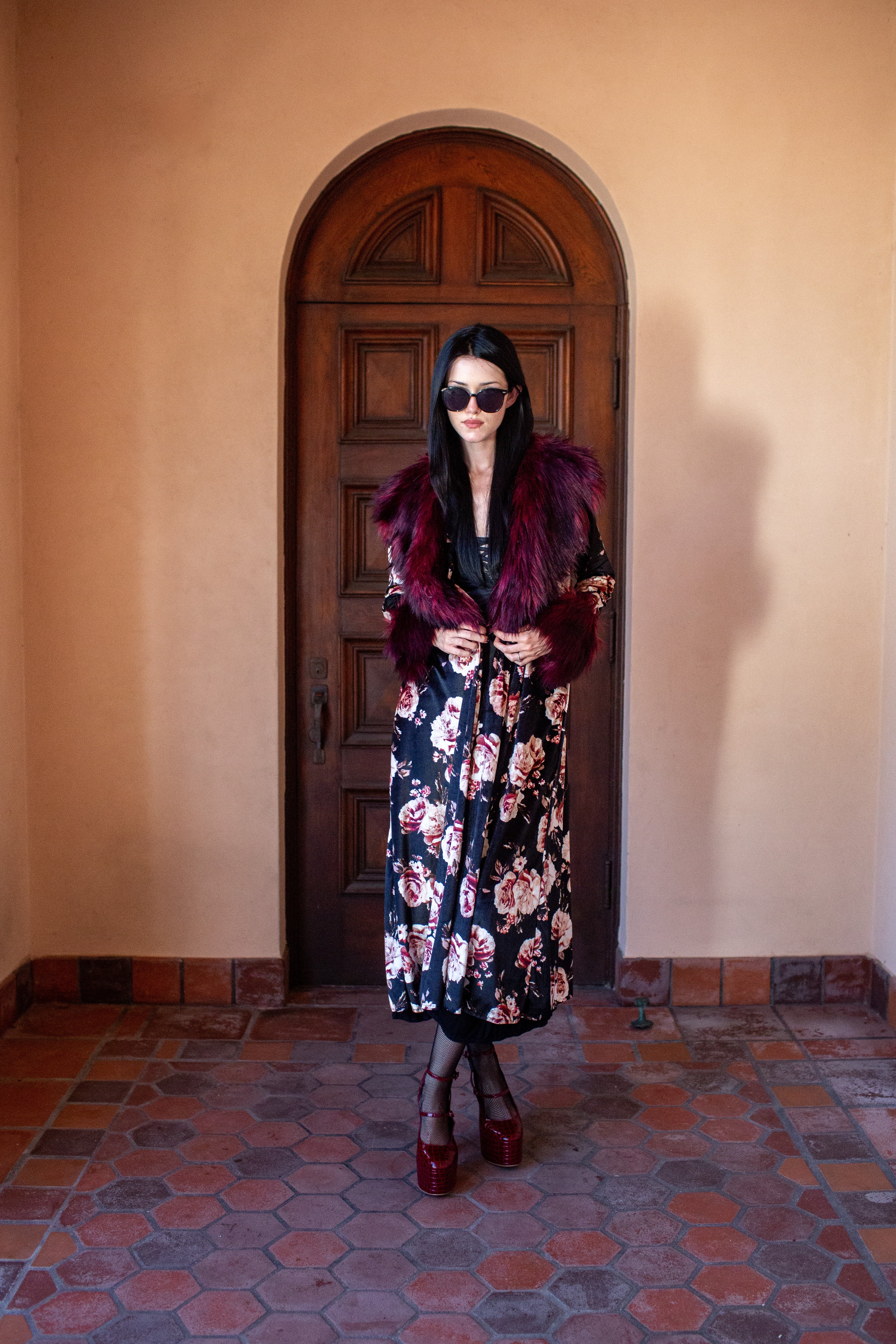 Penny Roses Nouveau Faux Fur Jacket – Jennafer Grace