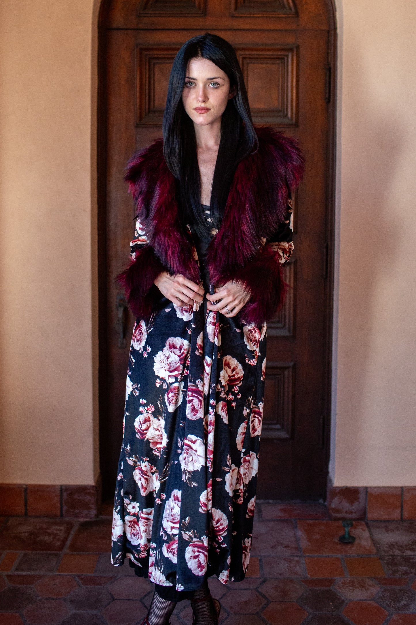 Penny Roses Nouveau Faux Fur Jacket