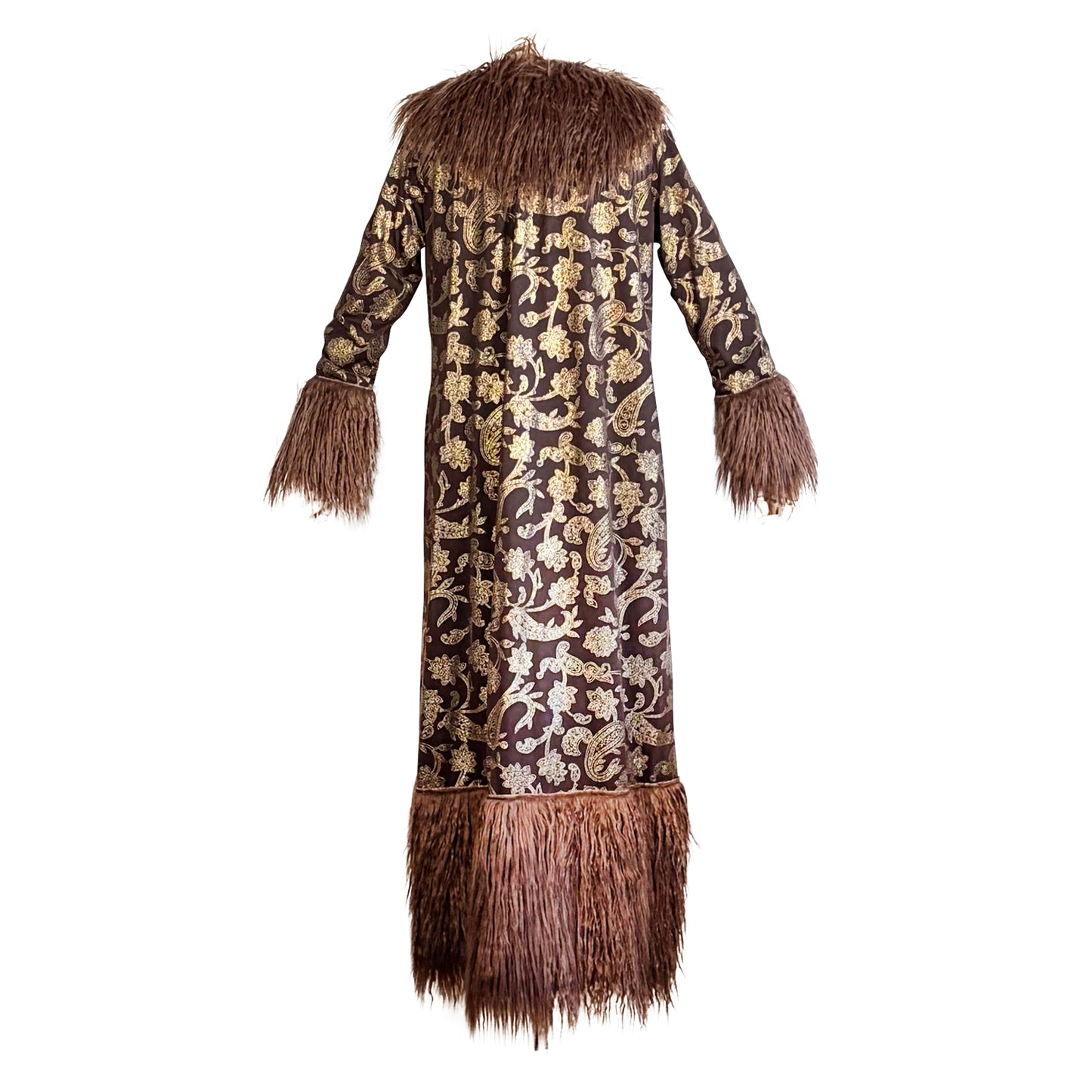 Penny Deluxe Filigree Morena Faux Fur Trim Coat