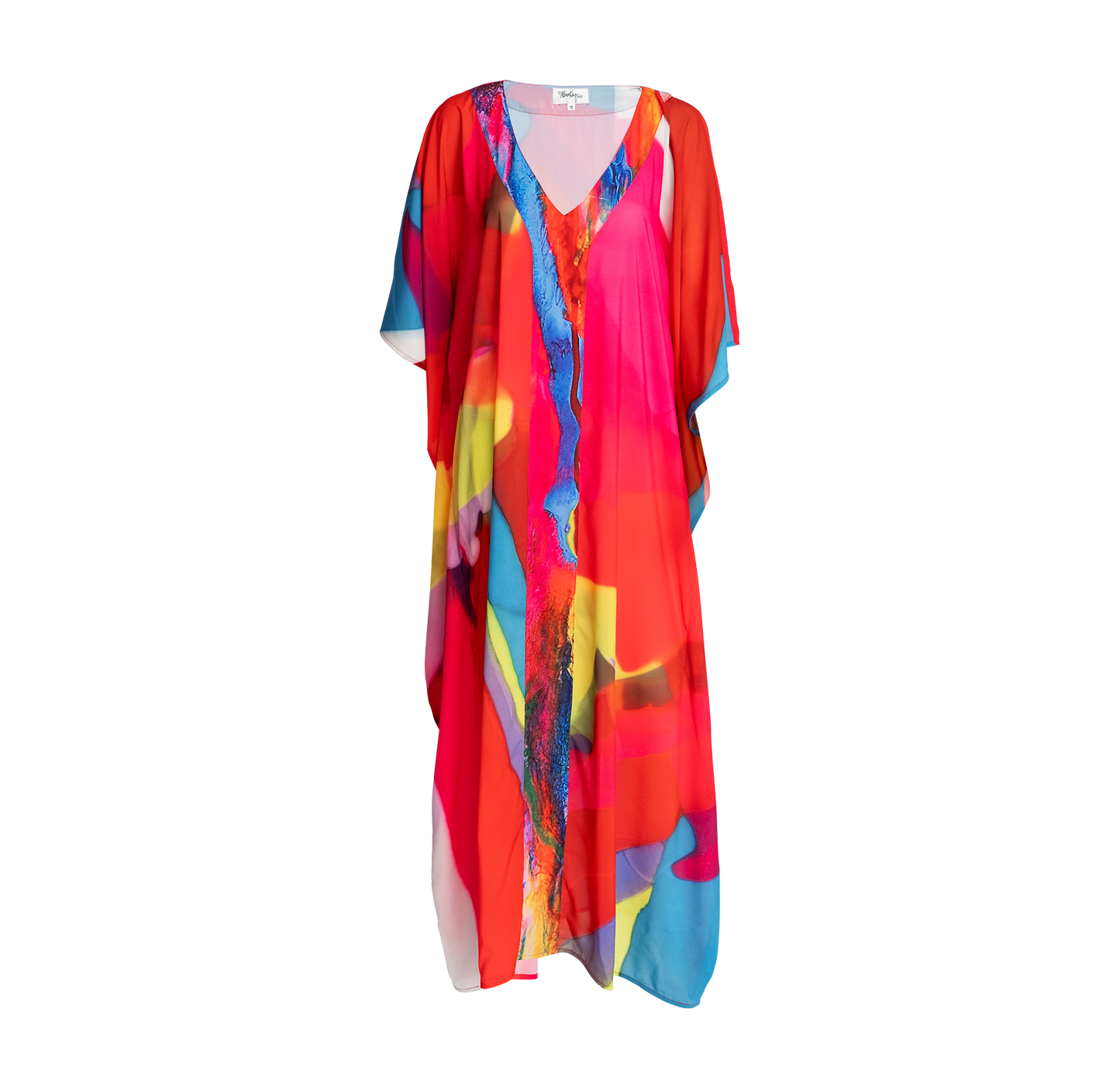 Alana Kay Chiffon Caftan in Psychedelic Sunrise