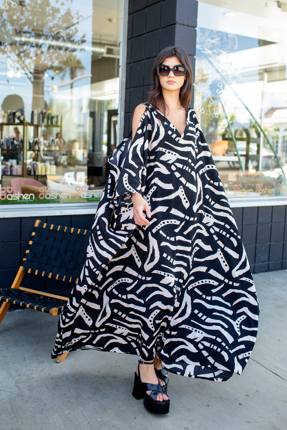 Allegra Caftan in Moonplay Shadow