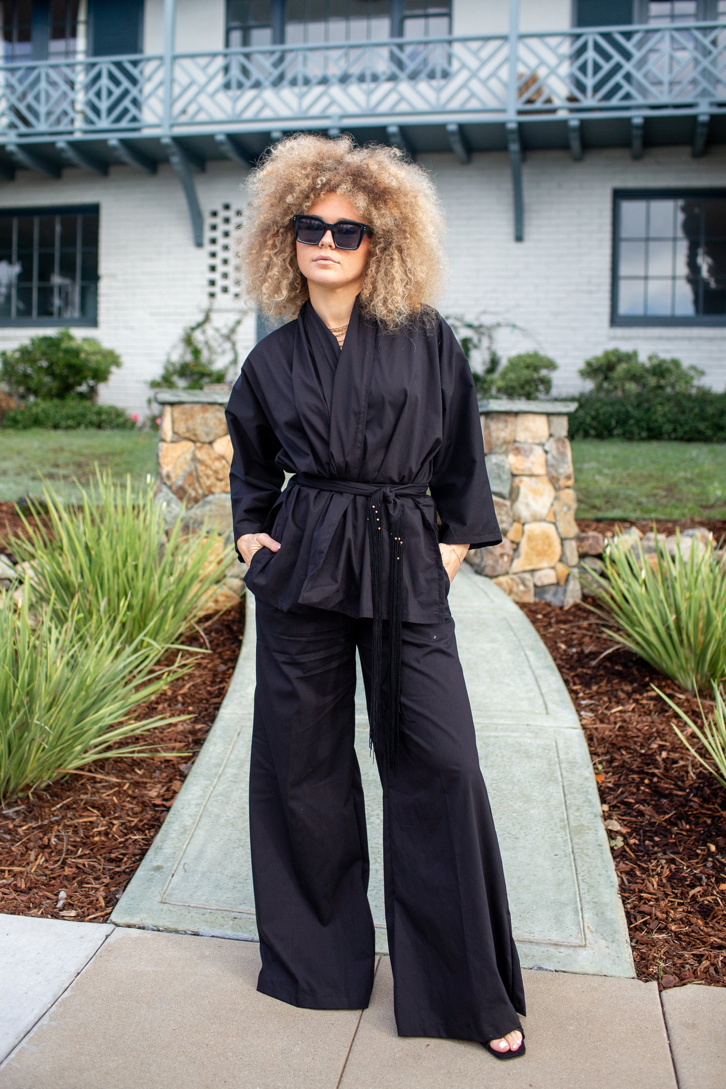 Ebony Dolman Palazzo Set