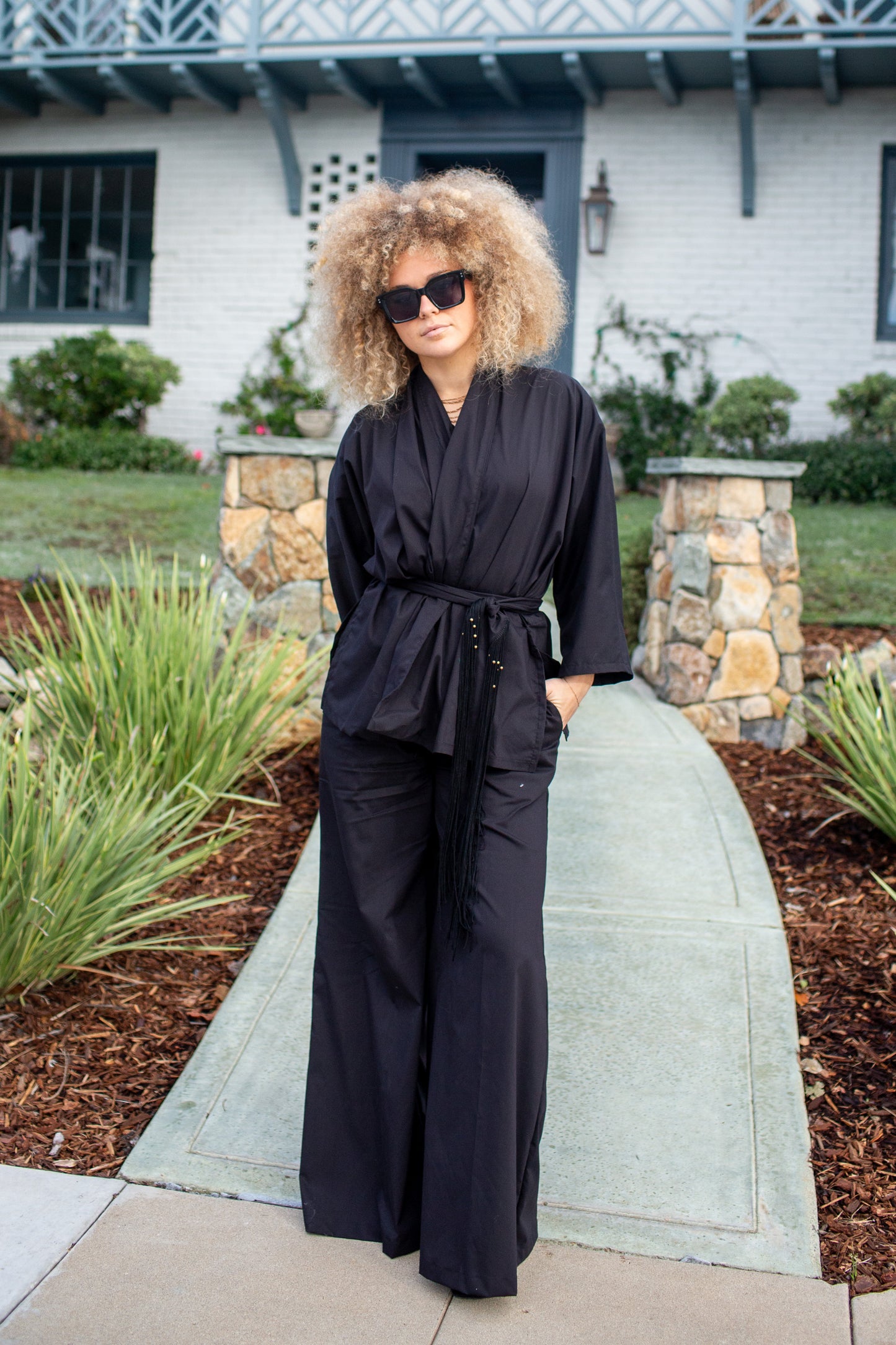 Ebony Dolman Palazzo Set