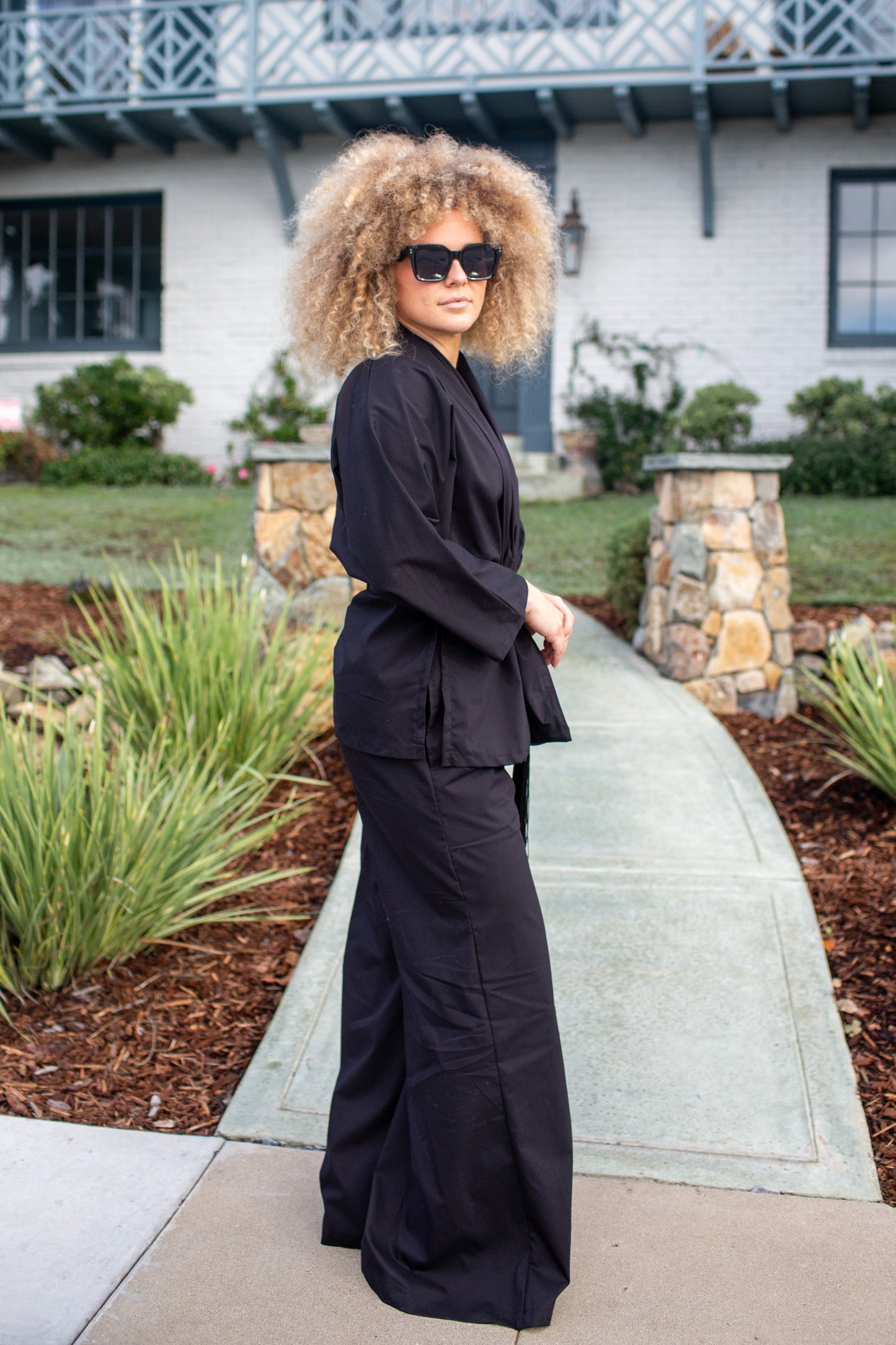 Ebony Dolman Palazzo Set