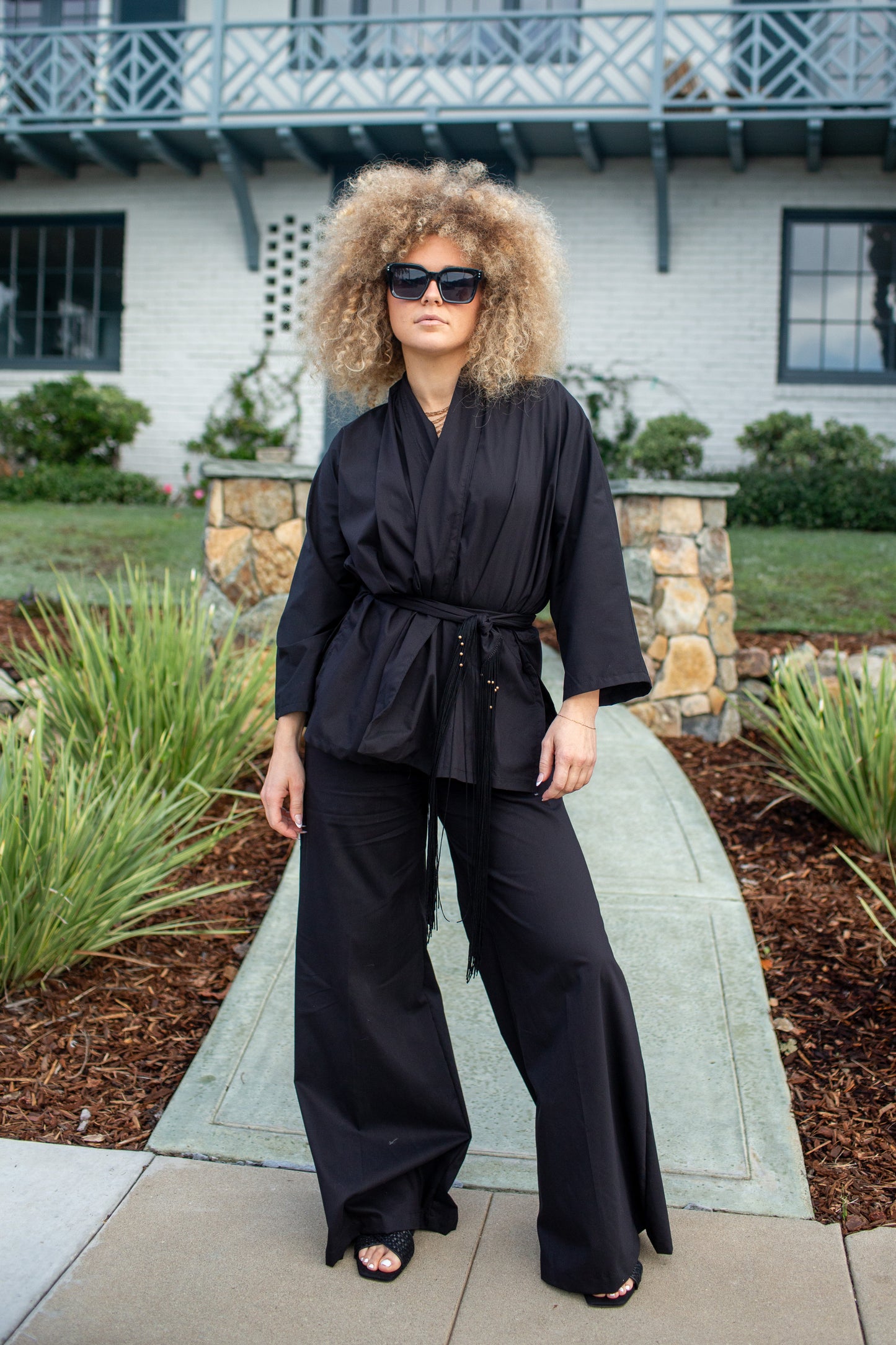 Ebony Dolman Palazzo Set