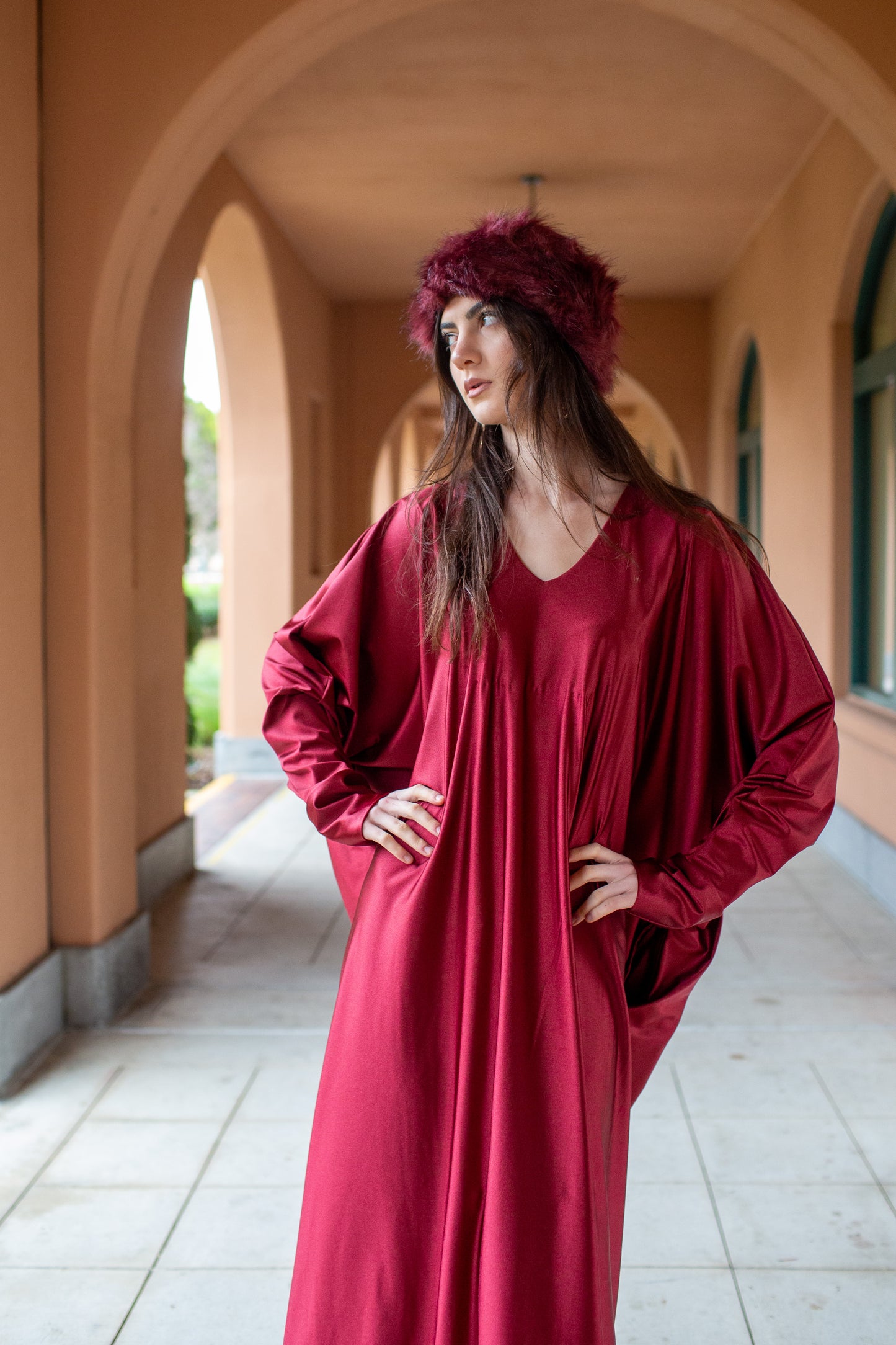 Gracie Caftan in Deep Rust PRE-ORDER