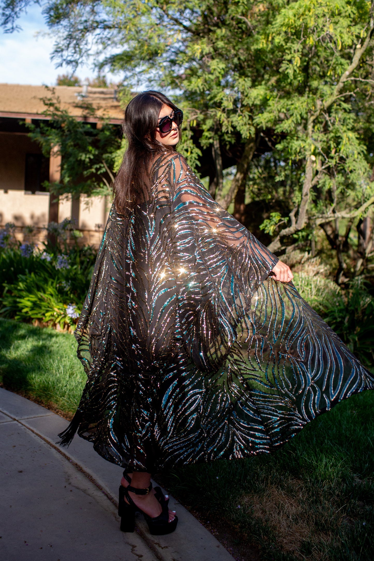 Emerald Safari Sequin Kimono