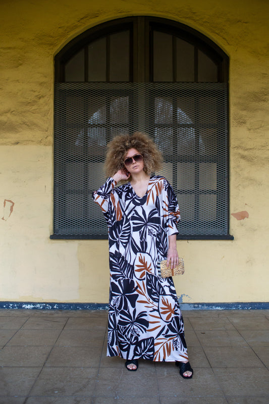 Gracie Caftan in Botanica Moderna PRE-ORDER