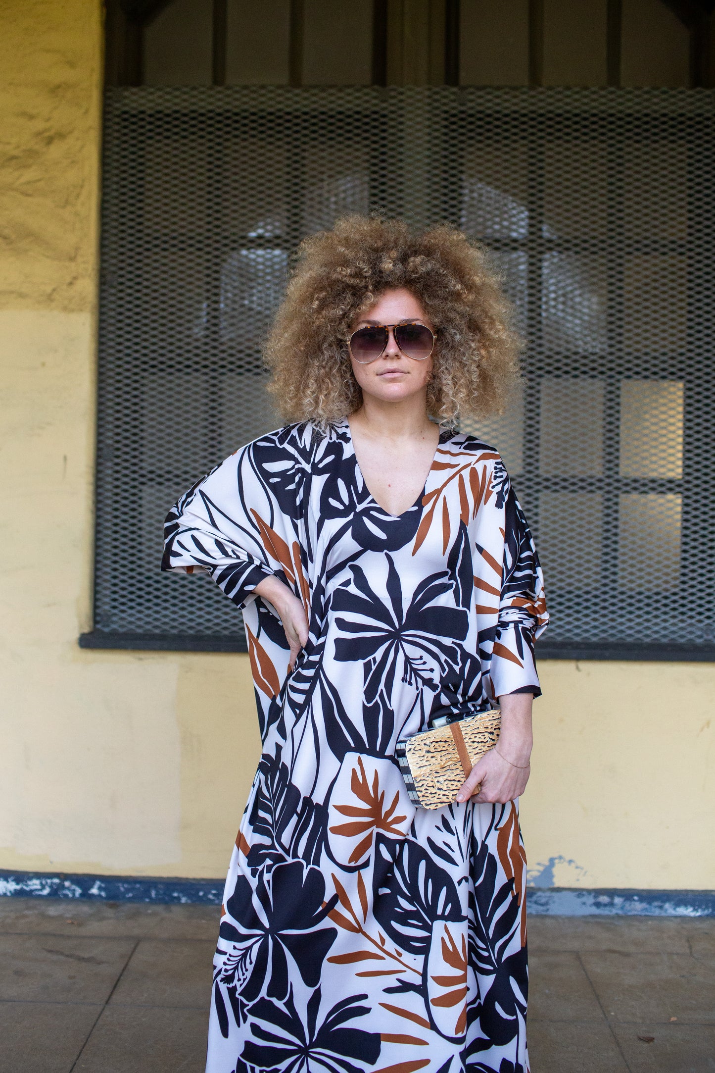 Gracie Caftan in Botanica Moderna PRE-ORDER