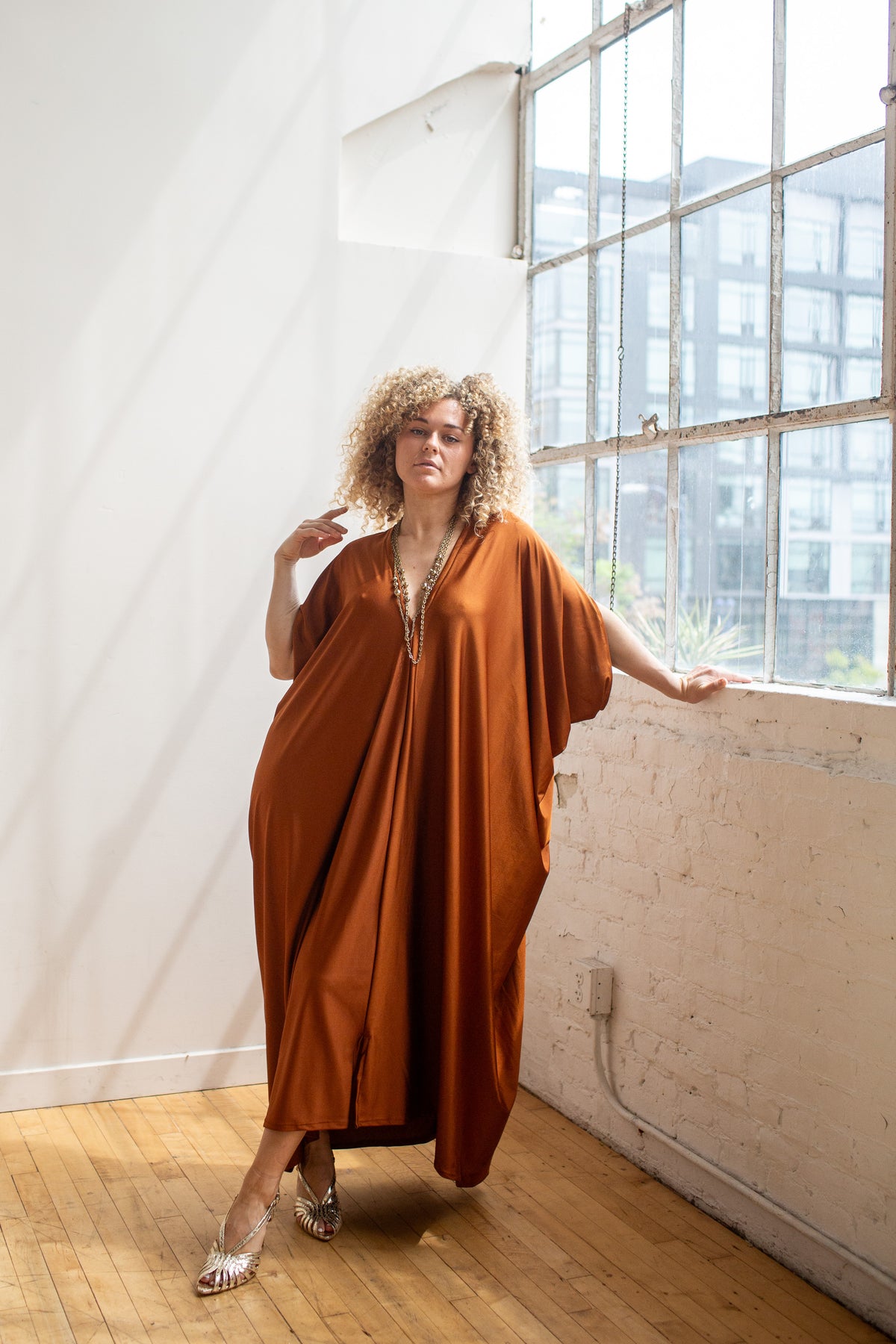 Terracotta Slink Caftan