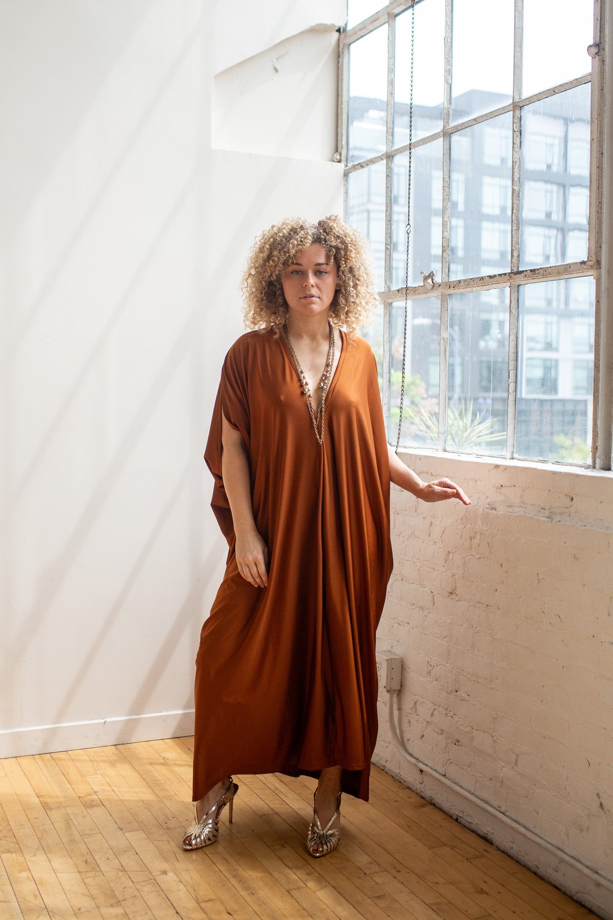 Terracotta Slink Caftan